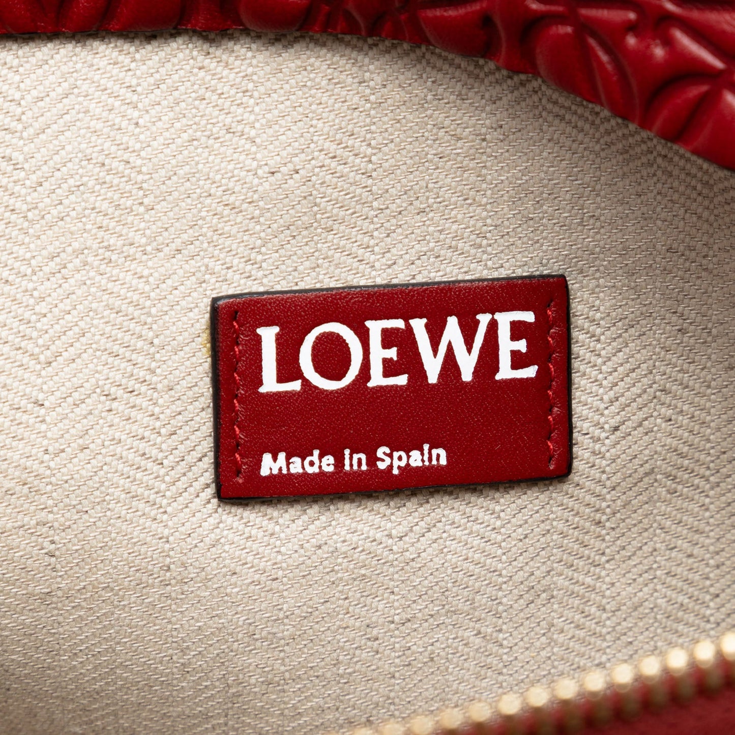 LOEWE Embossed Anagram Leather Repeat T Clutch