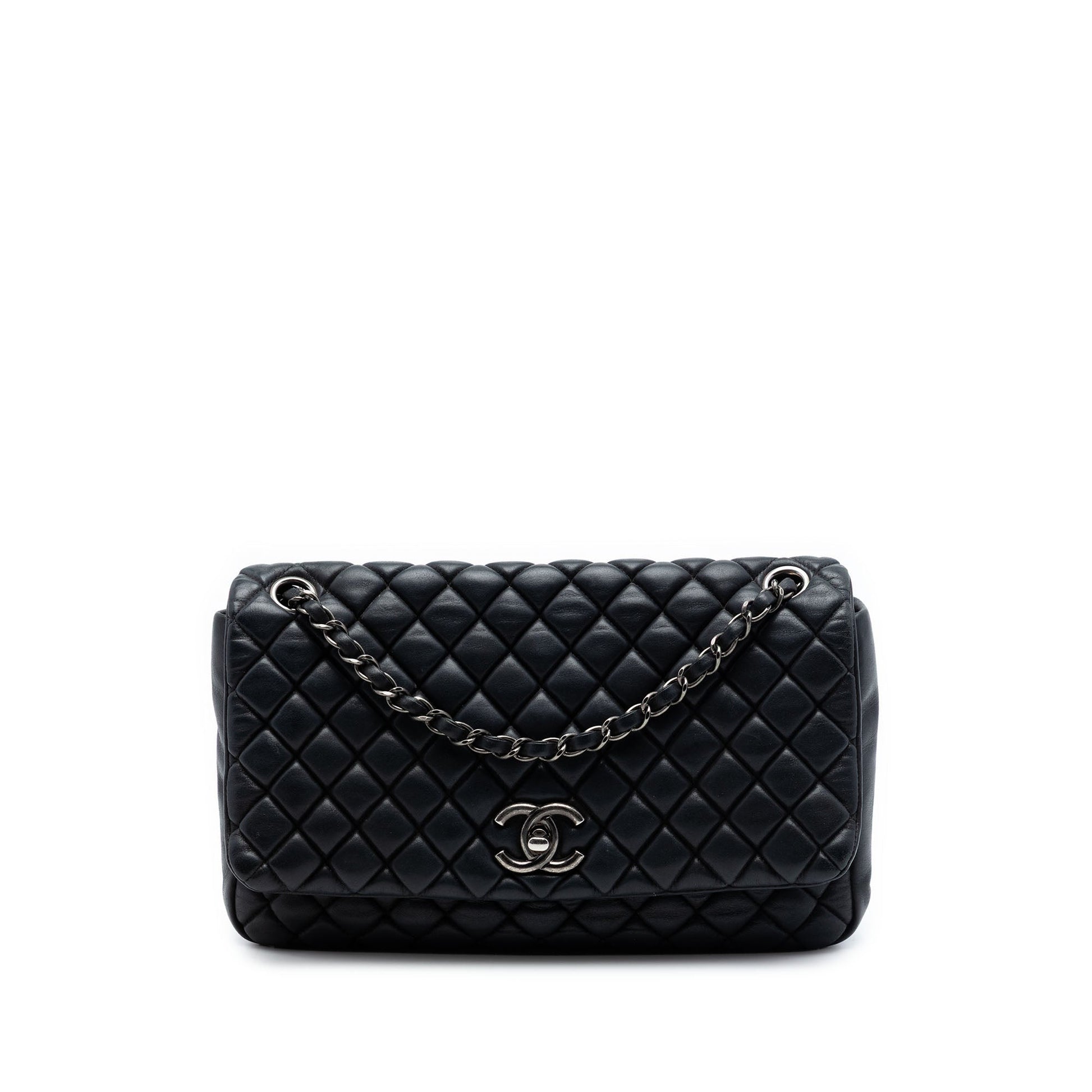 Chanel Large Quilted Iridescent Calfskin New Bubble Flap