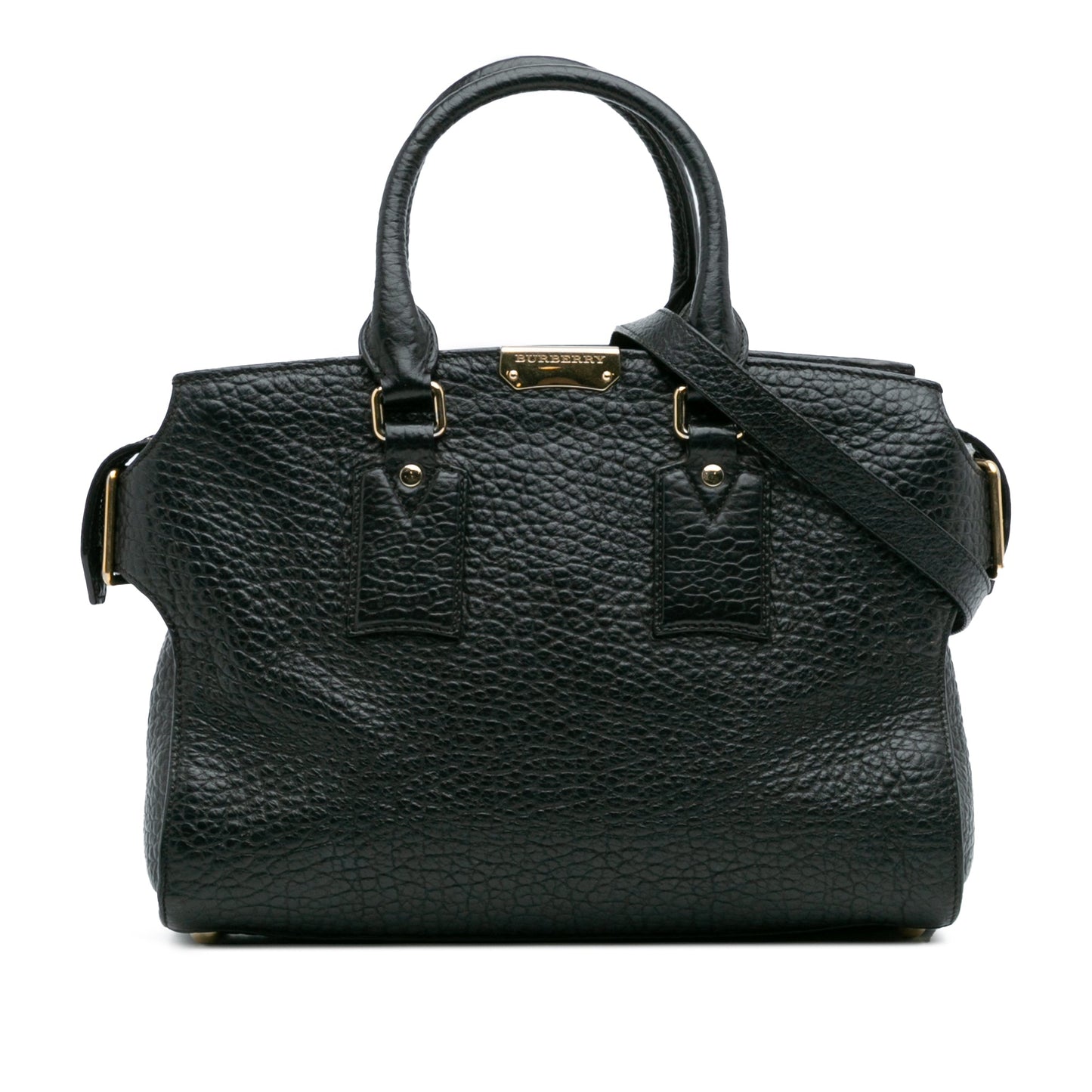 Burberry Medium Grained Leather Clifton Satchel