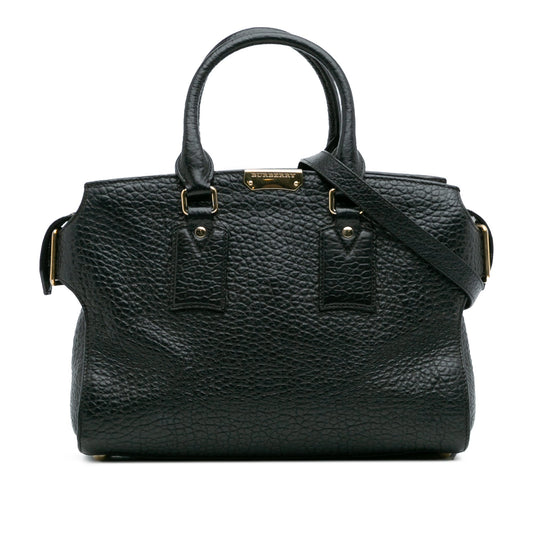 Burberry Medium Grained Leather Clifton Satchel