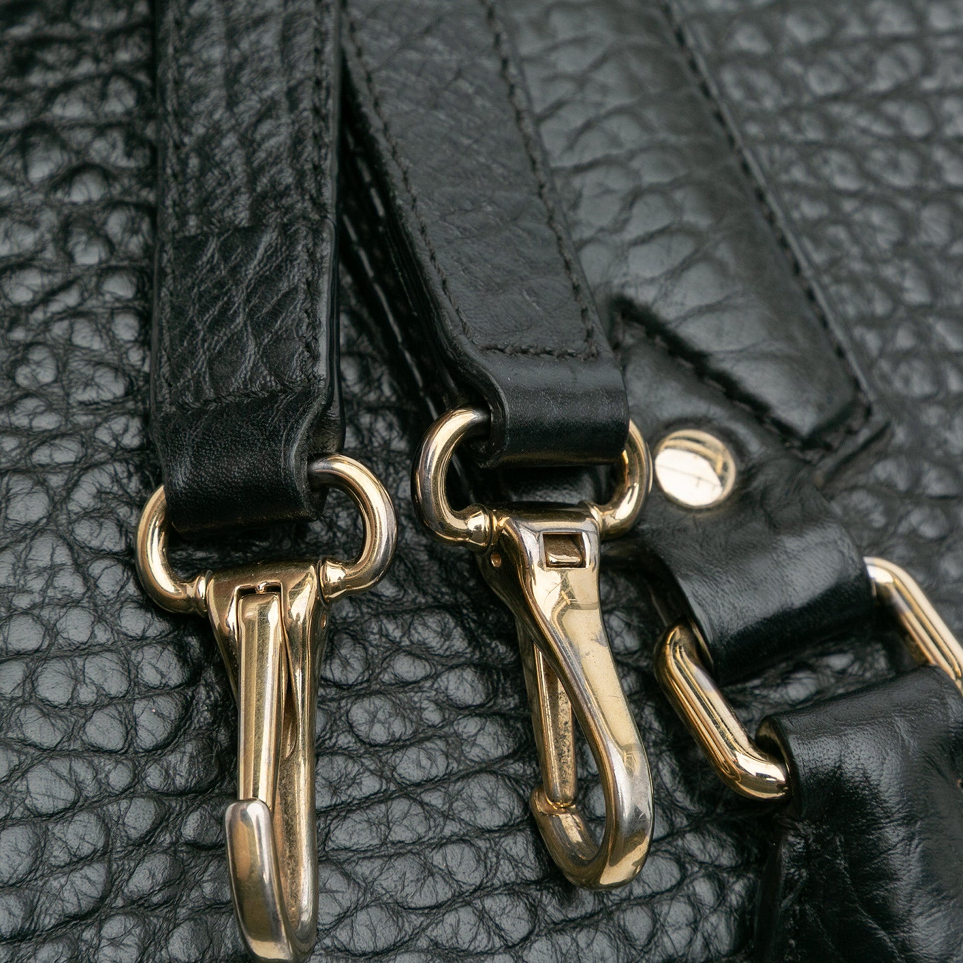 Burberry Medium Grained Leather Clifton Satchel