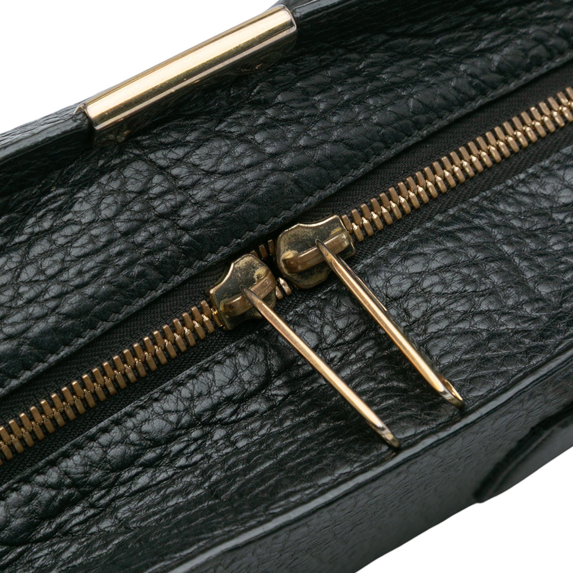 Burberry Medium Grained Leather Clifton Satchel