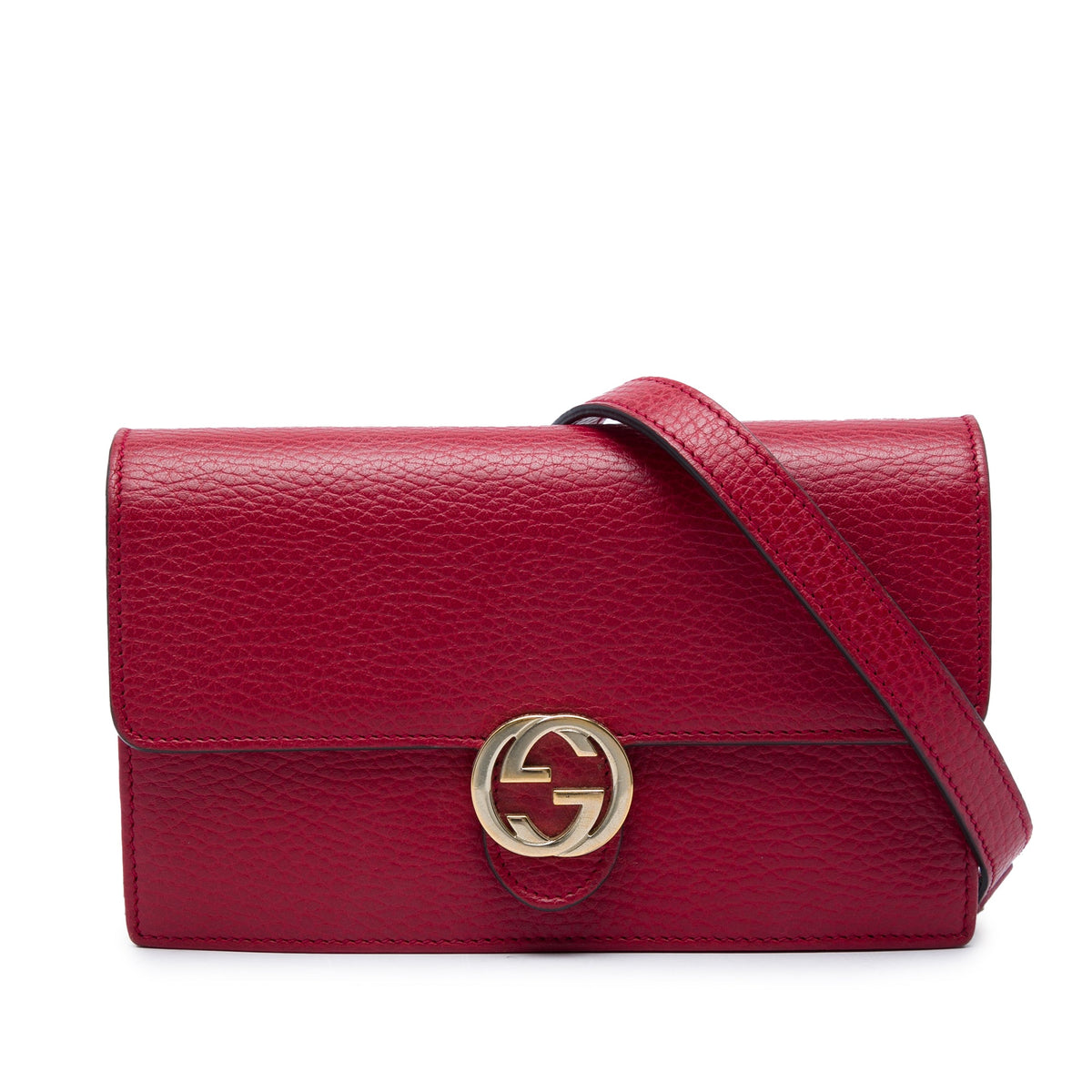 Gucci Dollar Calfskin Interlocking G Wallet on Chain