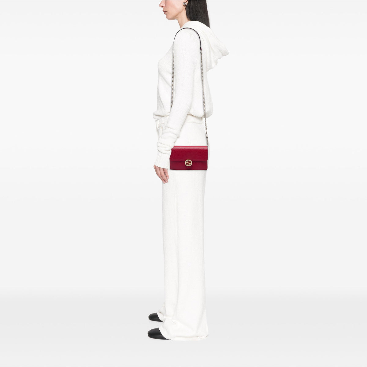 Gucci Dollar Calfskin Interlocking G Wallet on Chain