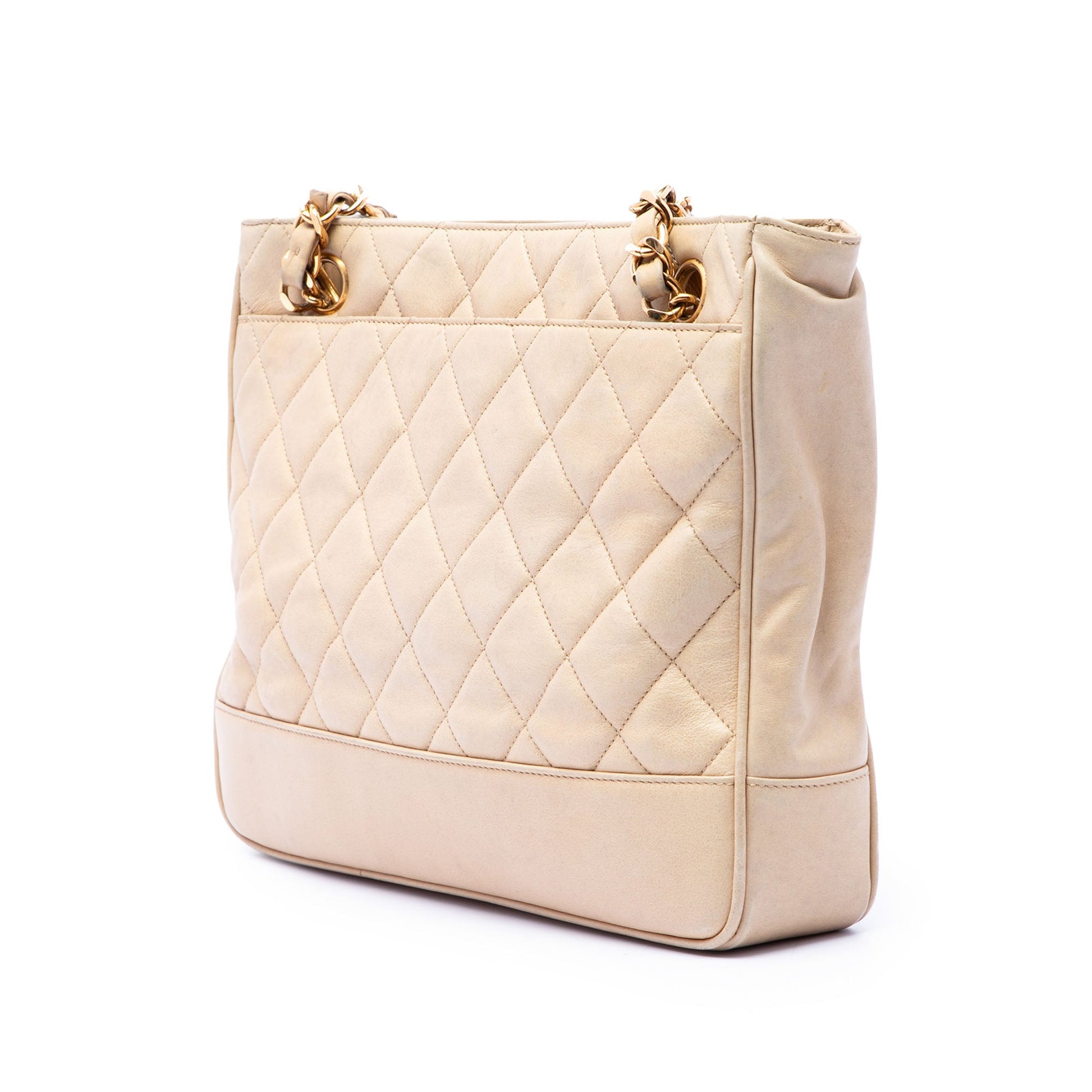 Chanel CC Quilted Lambskin Coco Ball Chain Shoulder Bag