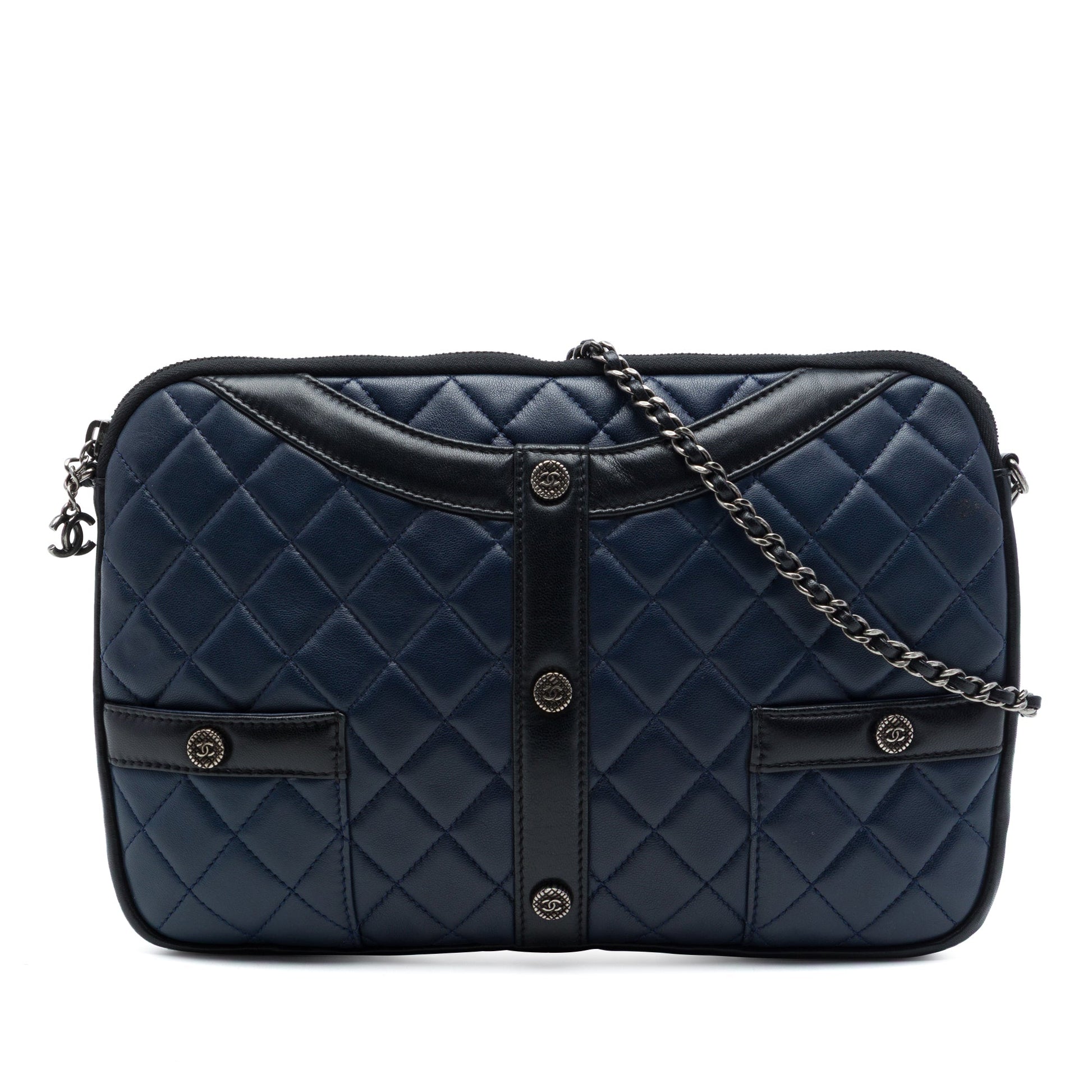 Chanel Small Quilted Lambskin Girl Clutch on Chain