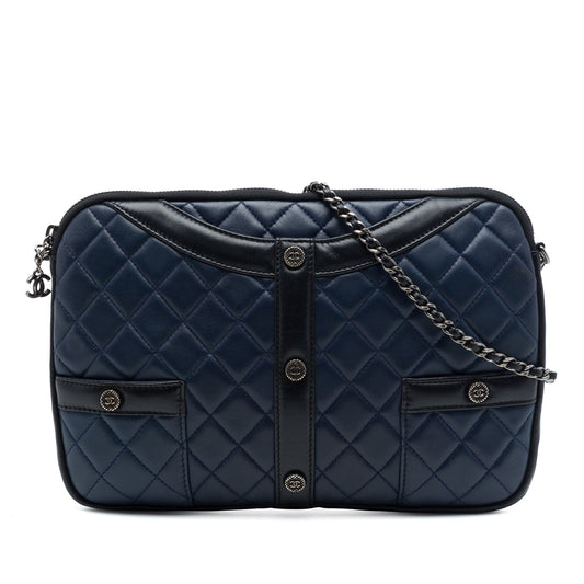 Chanel Small Quilted Lambskin Girl Clutch on Chain