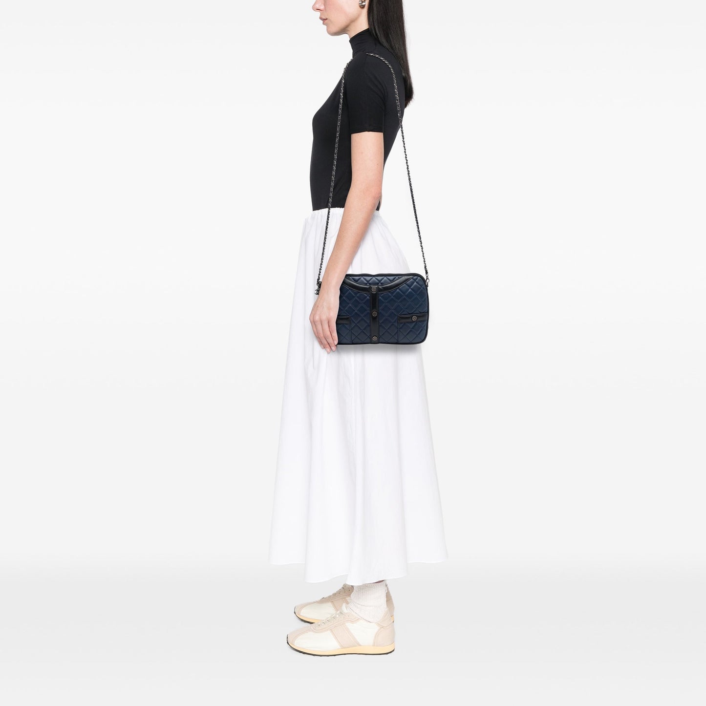 Chanel Small Quilted Lambskin Girl Clutch on Chain