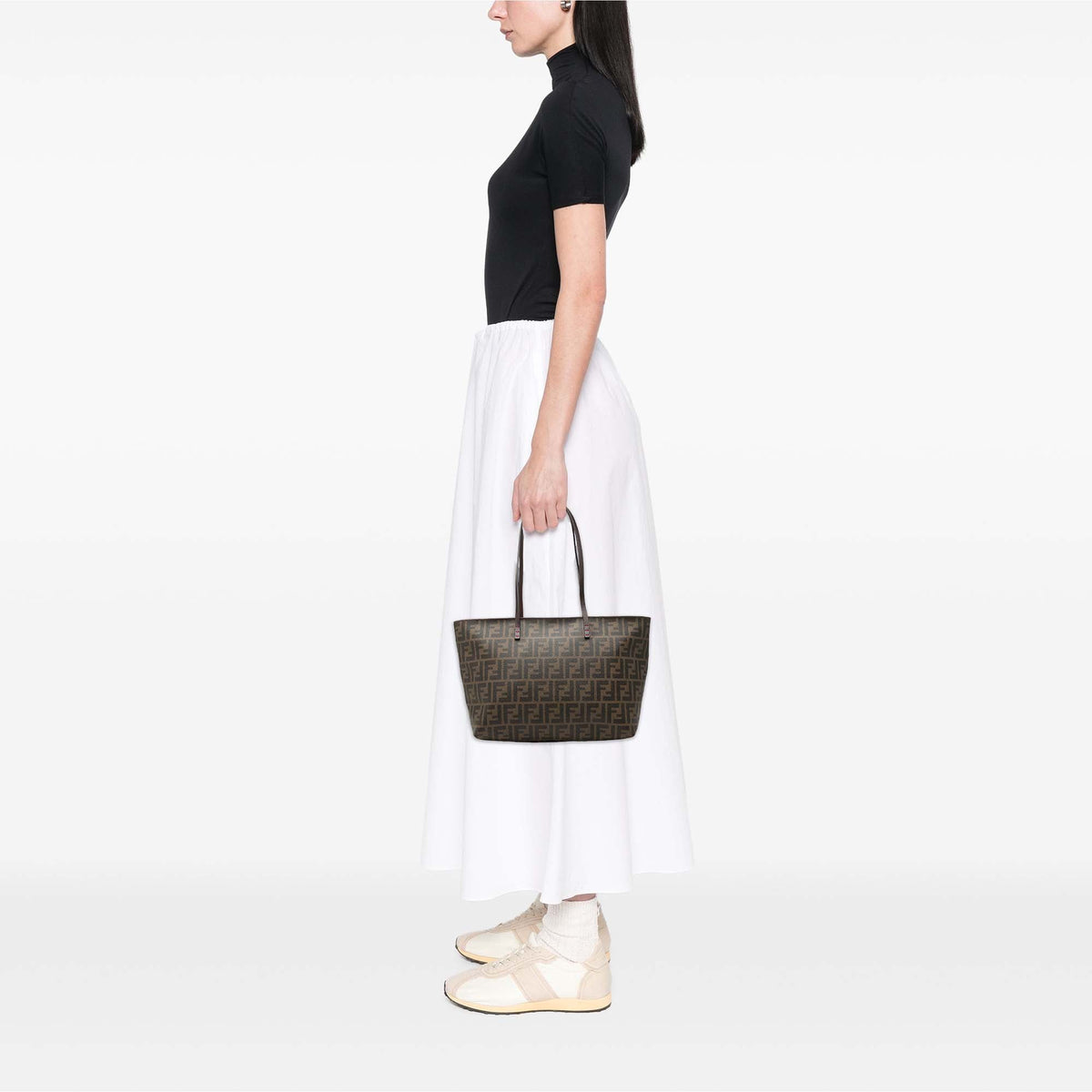 Fendi Small Zucca Spalmati Roll Tote