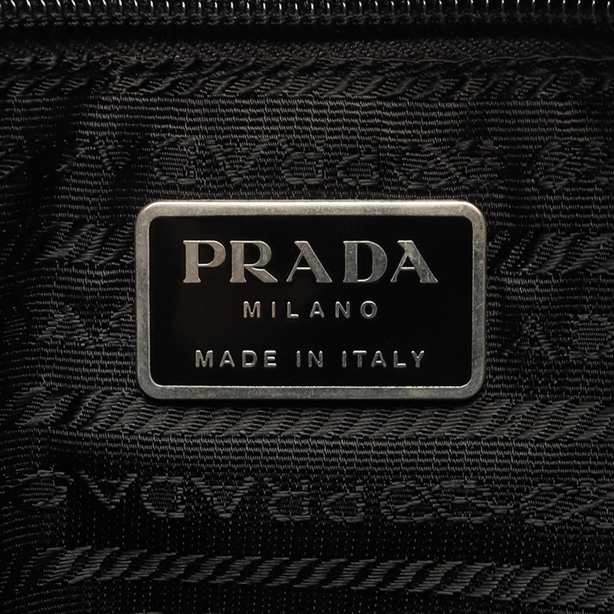 Prada Saffiano Trimmed Tessuto Buckle Messenger Bag