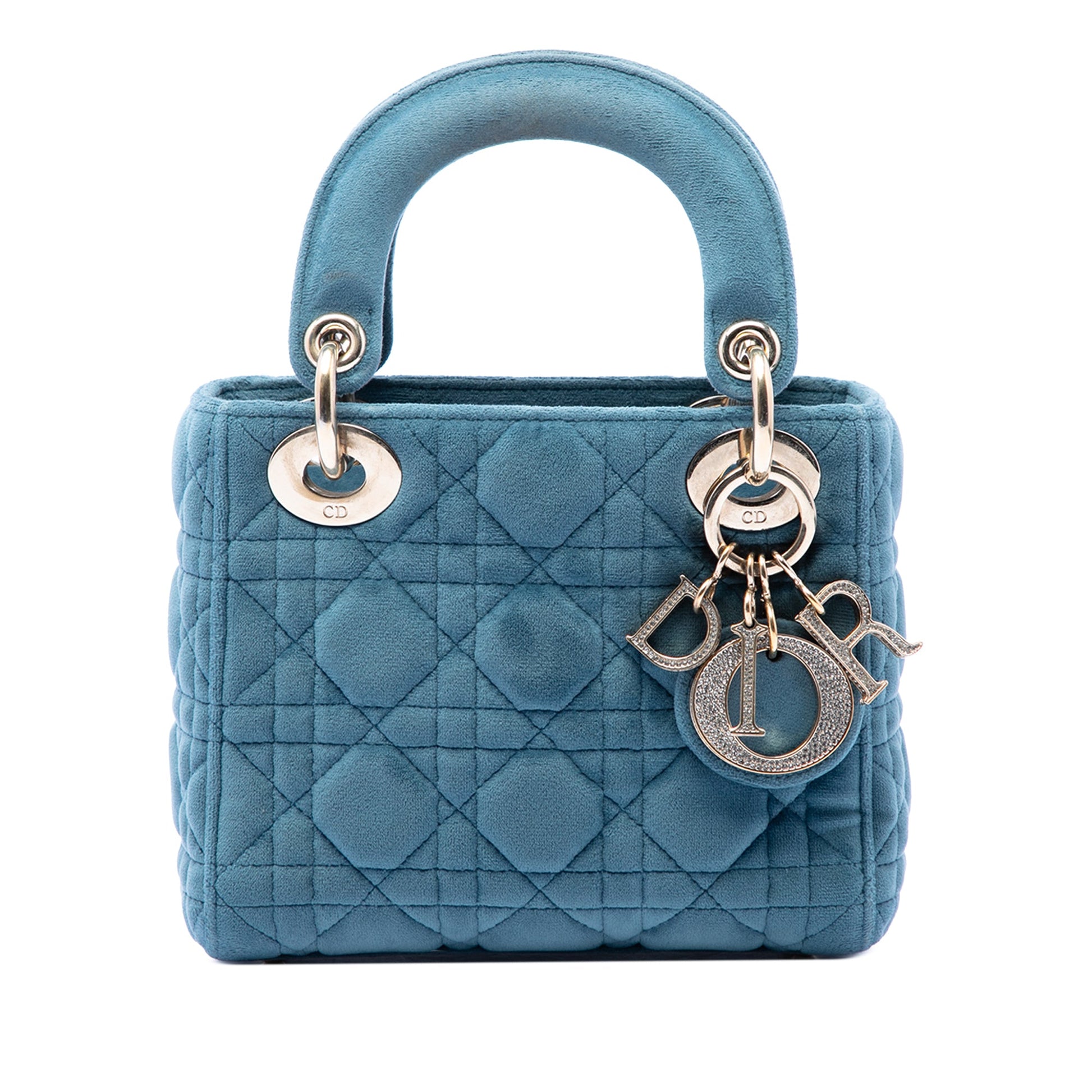 Dior Mini Velvet Cannage Lady Dior