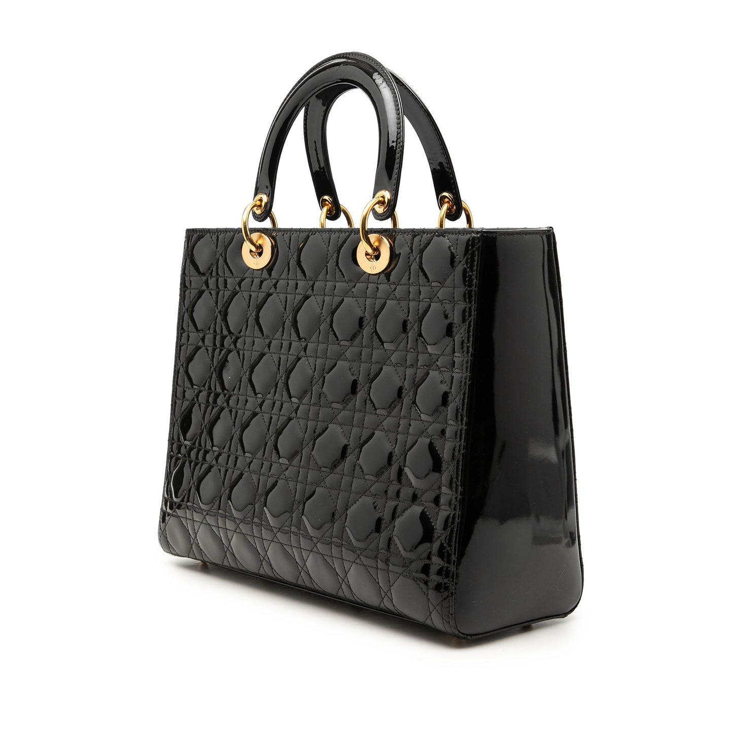 Dior Large Patent Cannage Lady Dior