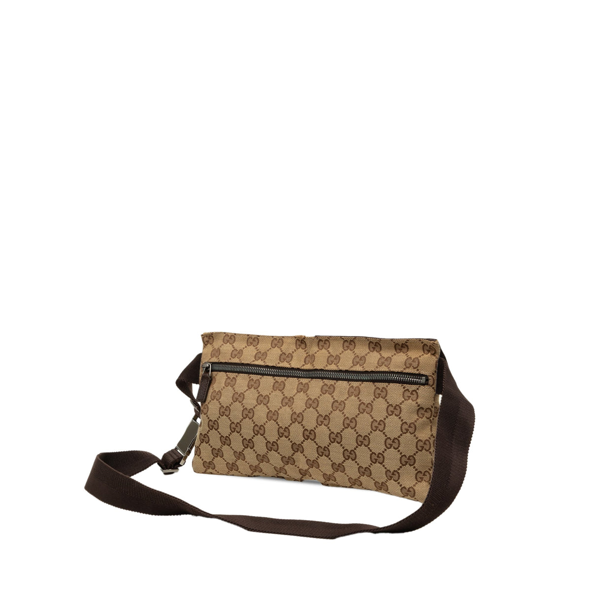 Gucci GG Canvas Double Pocket Belt Bag