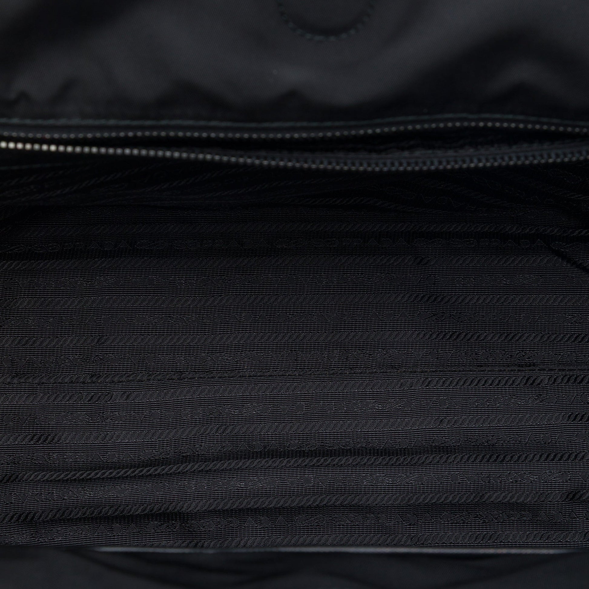 Prada Saffiano Trimmed Tessuto Parrot Applique Tote