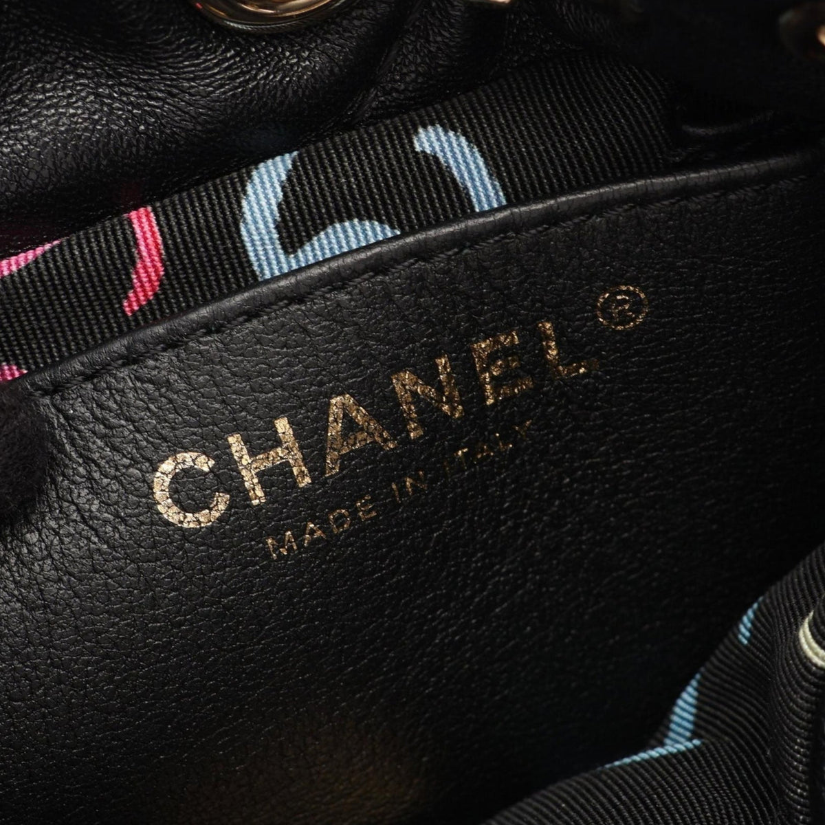 Chanel CC Quilted Lambskin Drawstring Backpack