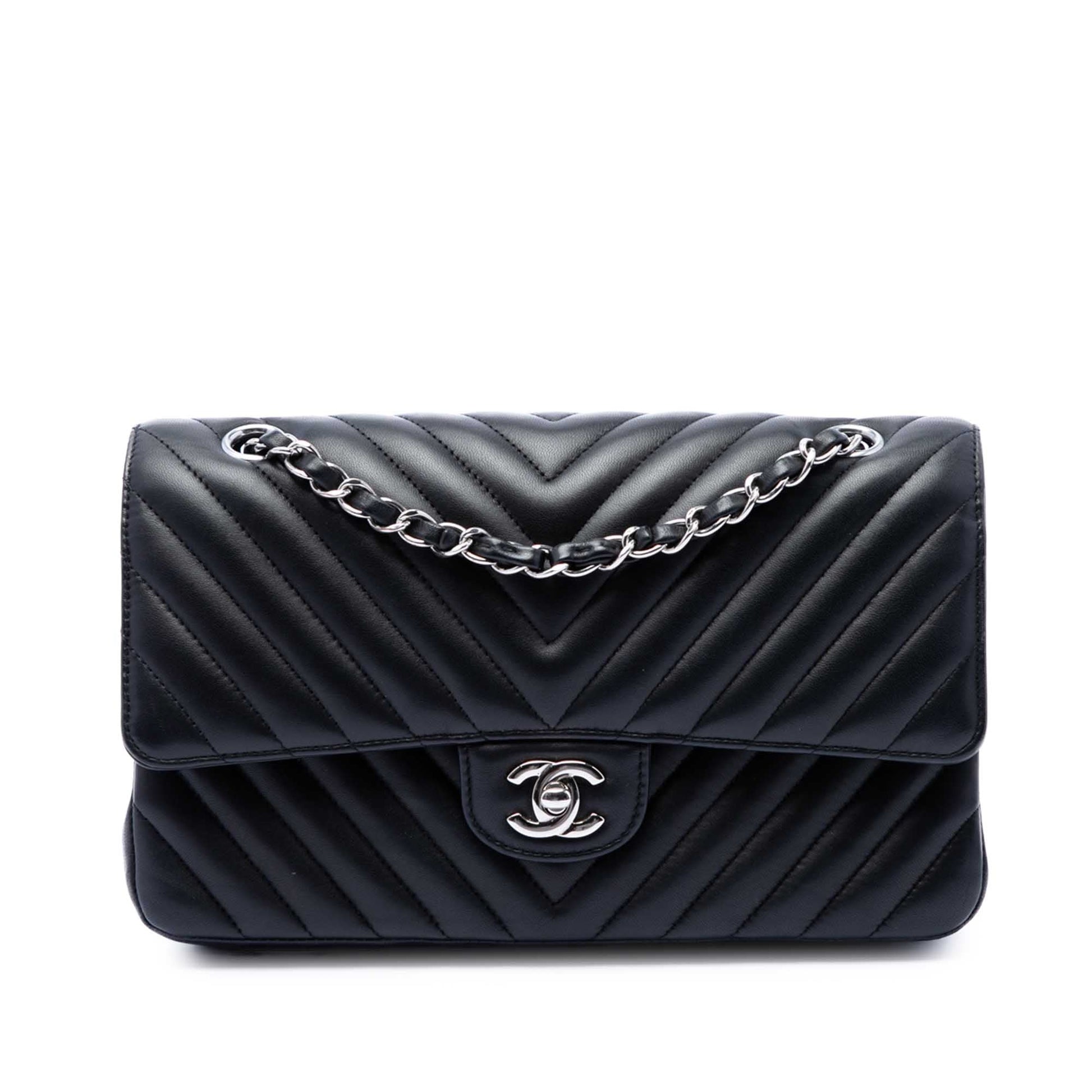 Chanel Medium Classic Chevron Lambskin Double Flap