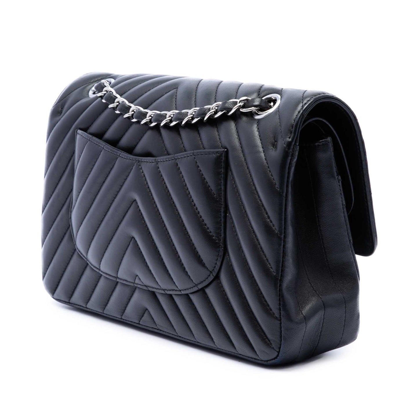 Chanel Medium Classic Chevron Lambskin Double Flap