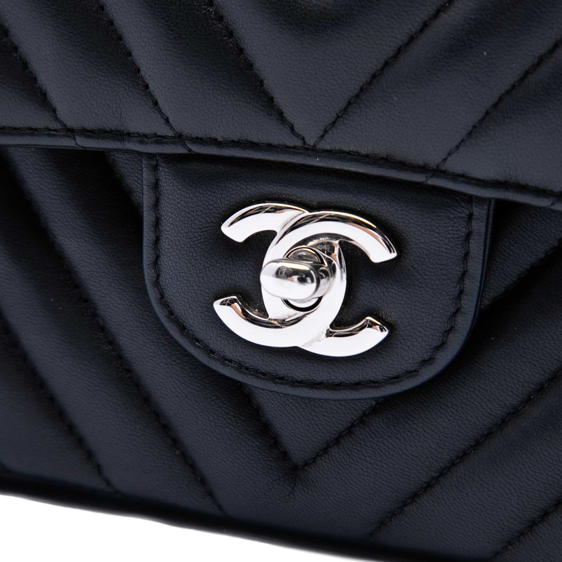 Chanel Medium Classic Chevron Lambskin Double Flap