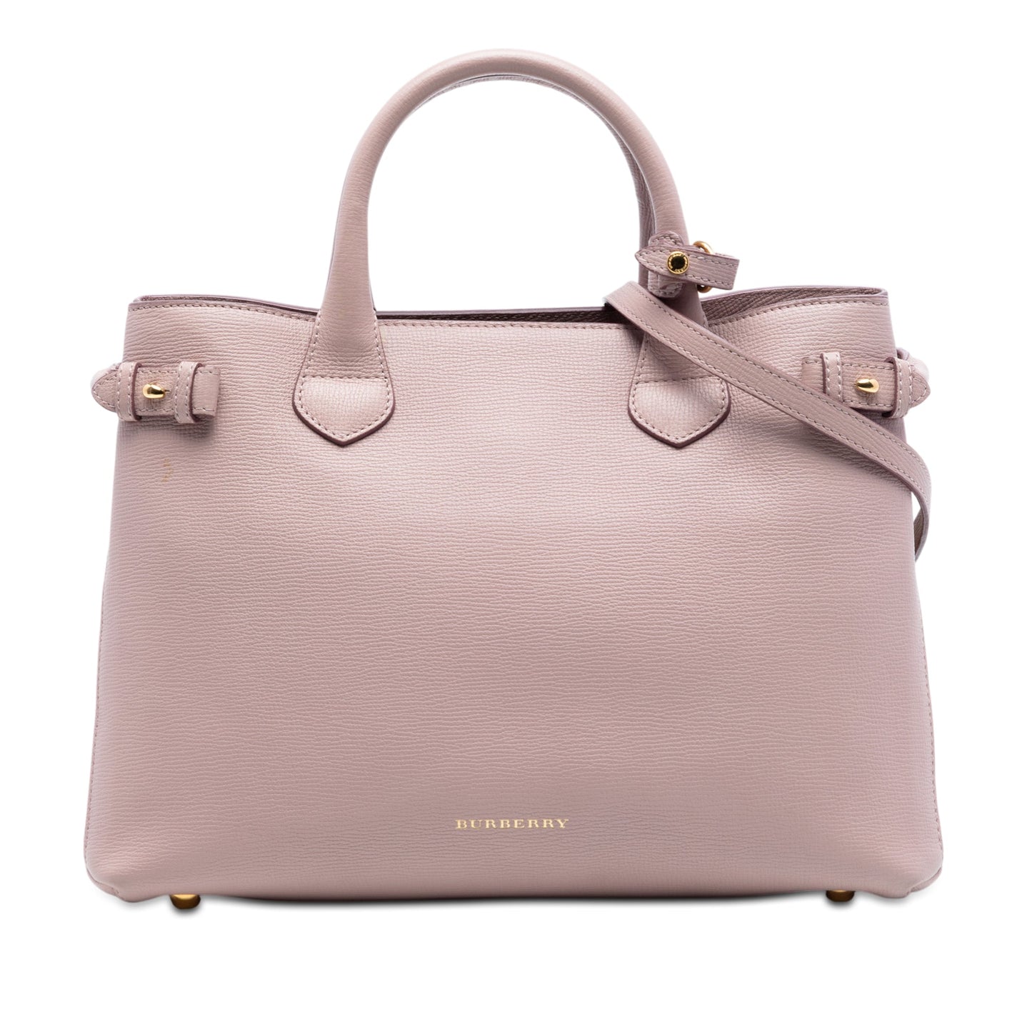 Burberry Medium Leather and House Check Banner Satchel