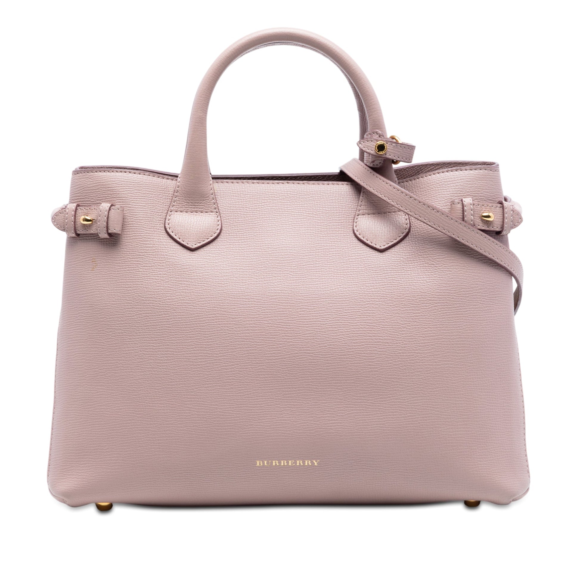 Burberry Medium Leather and House Check Banner Satchel