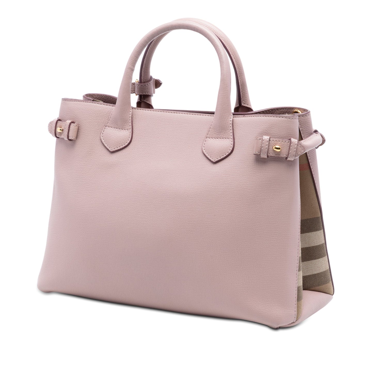 Burberry Medium Leather and House Check Banner Satchel