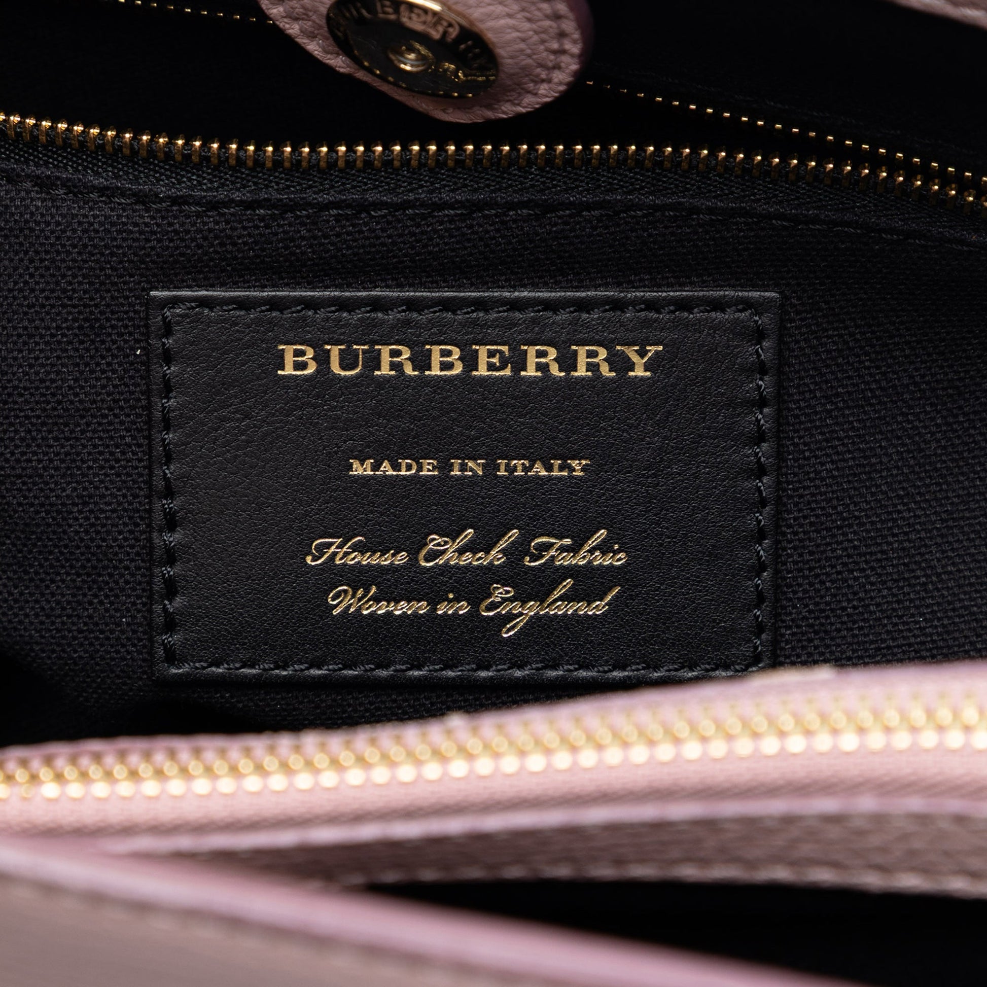 Burberry Medium Leather and House Check Banner Satchel