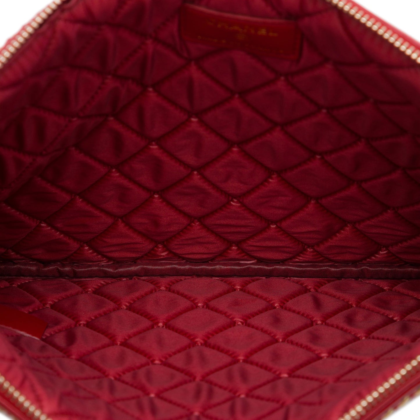 Chanel Medium Quilted Lambskin Chain Boy O Case Clutch