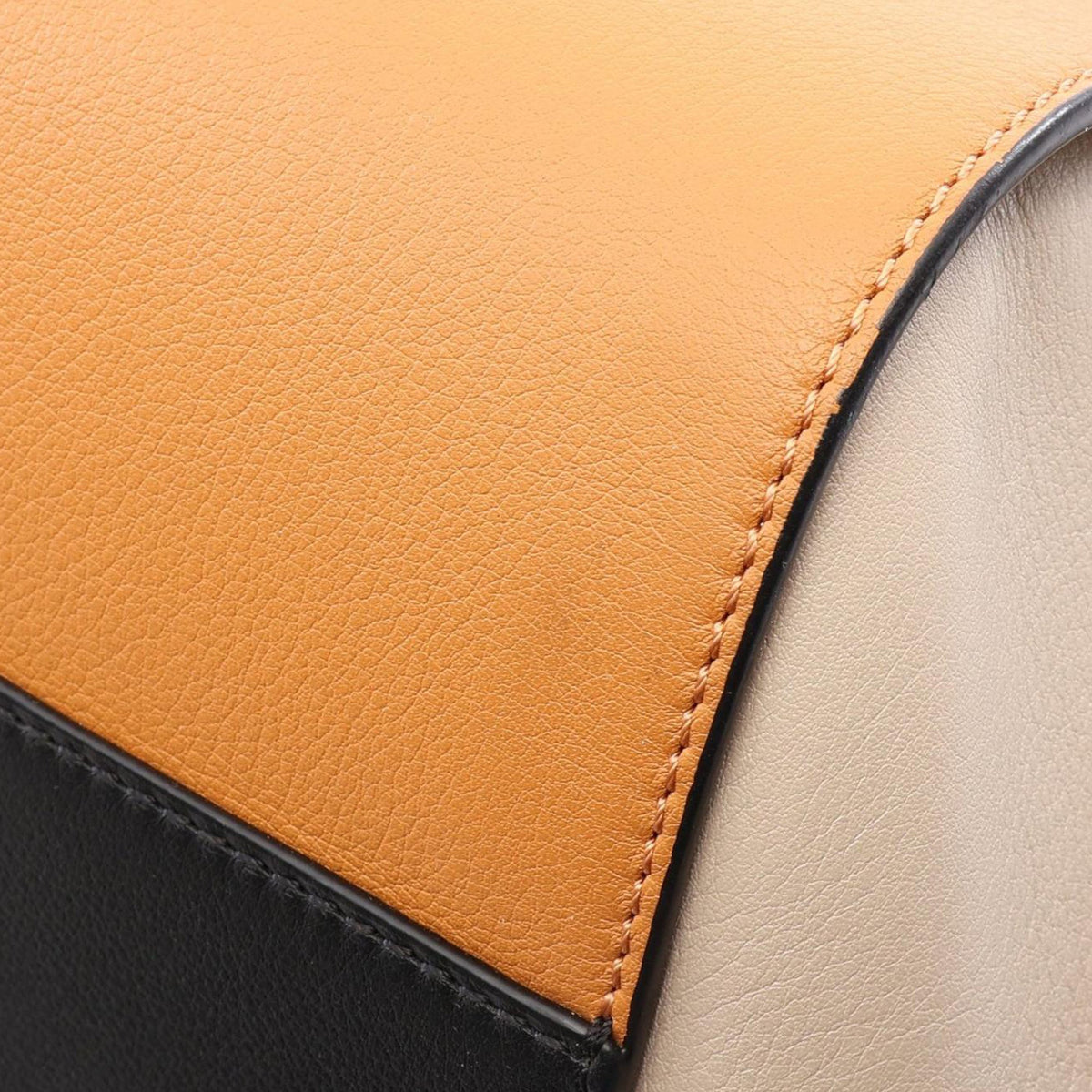 LOEWE Small Tricolor Leather Hammock Satchel — Yellow