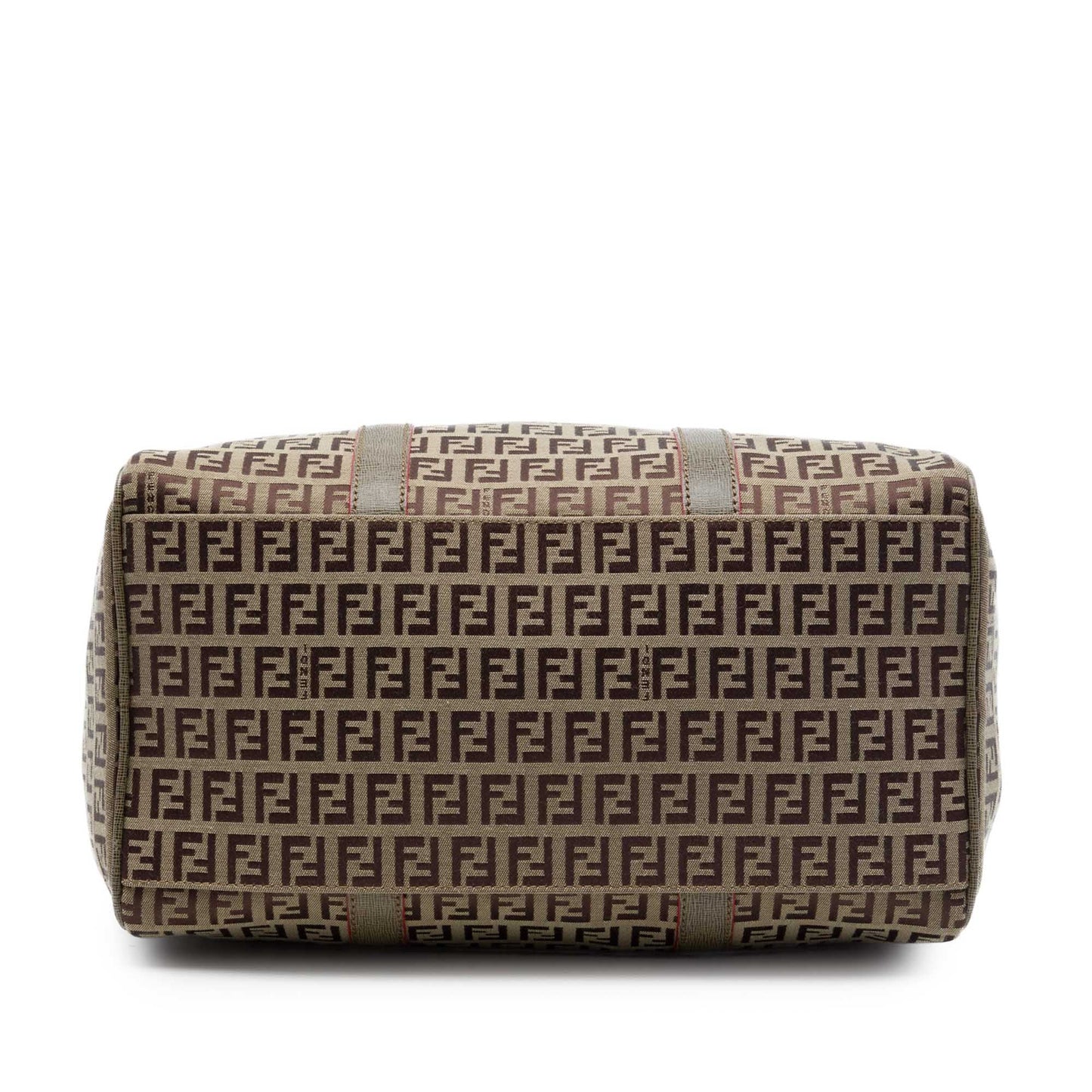 Fendi Zucchino Canvas Forever Bauletto Boston Bag