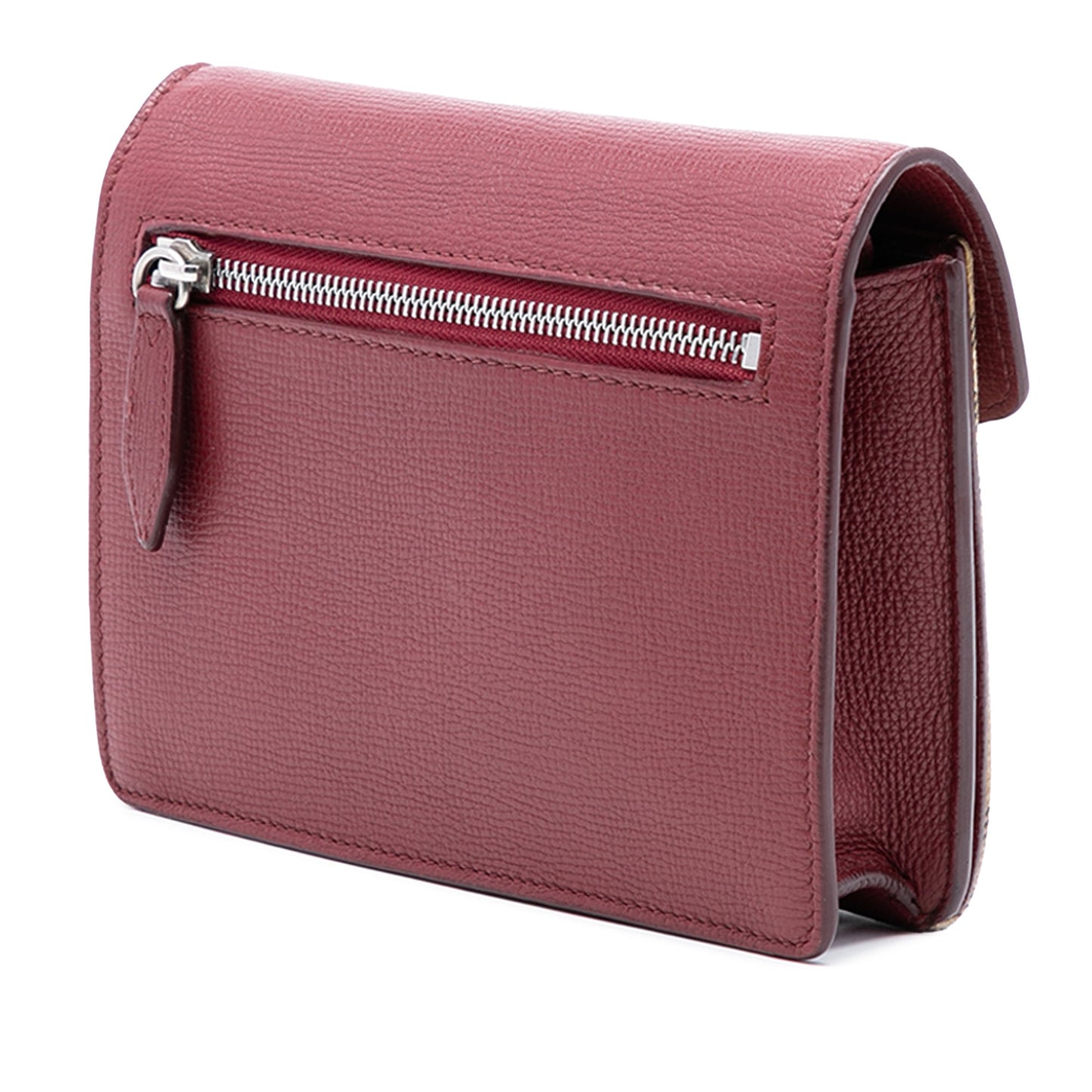 Burberry Small Leather and House Check Canvas Derby Macken Crossbody