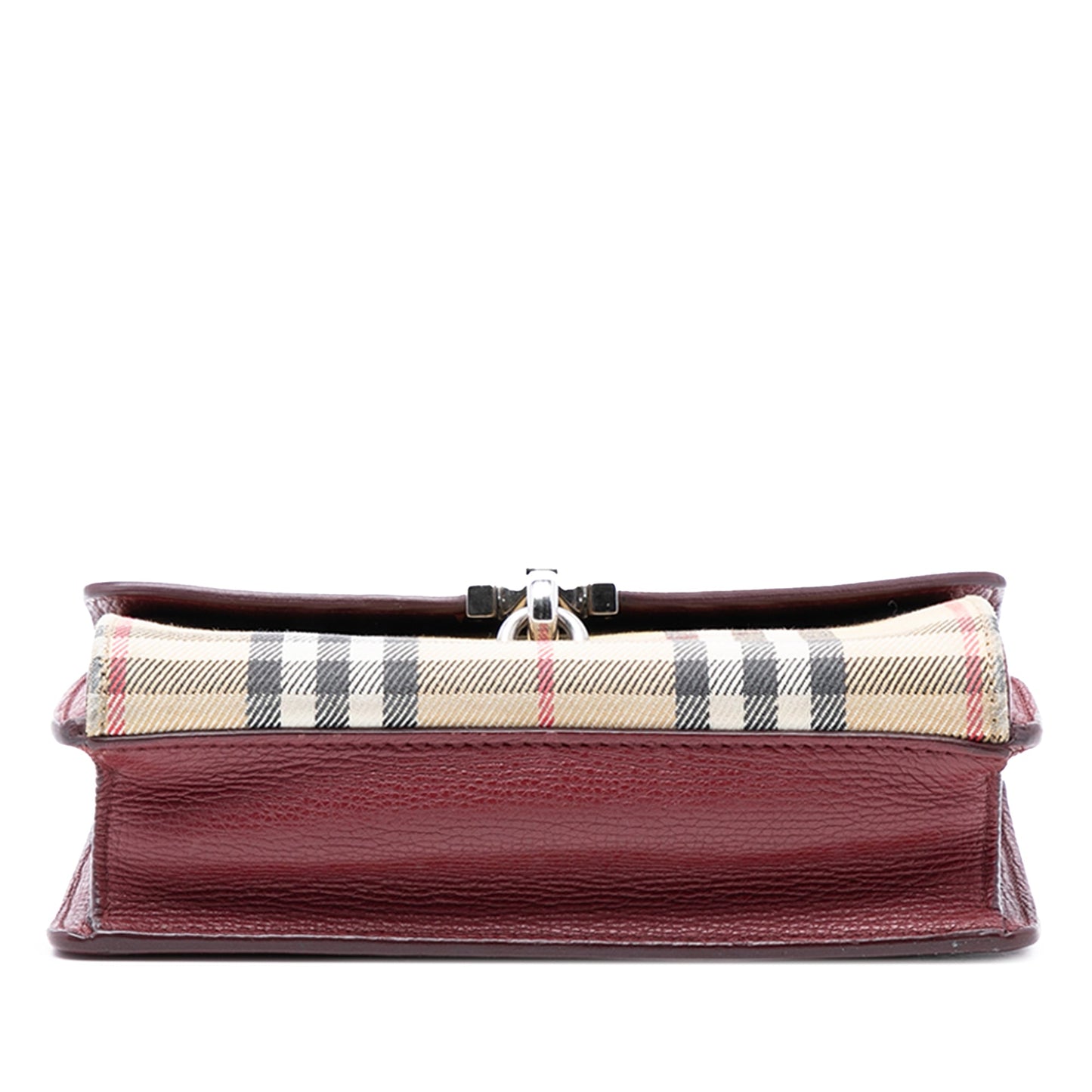 Burberry Small Leather and House Check Canvas Derby Macken Crossbody