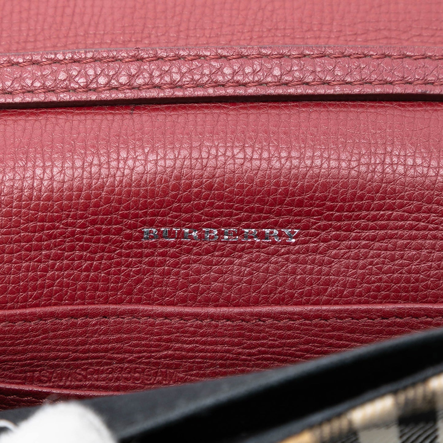 Burberry Small Leather and House Check Canvas Derby Macken Crossbody