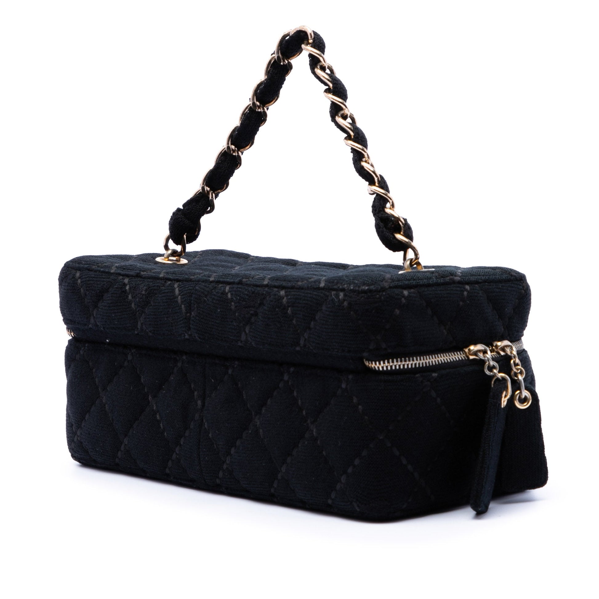Chanel CC Quilted Jersey Wild Stitch Vanity Bag