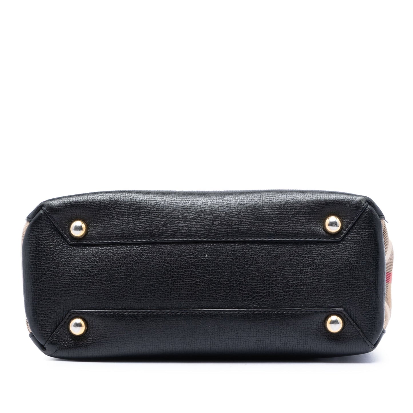 Burberry Small House Check and Leather Banner Satchel