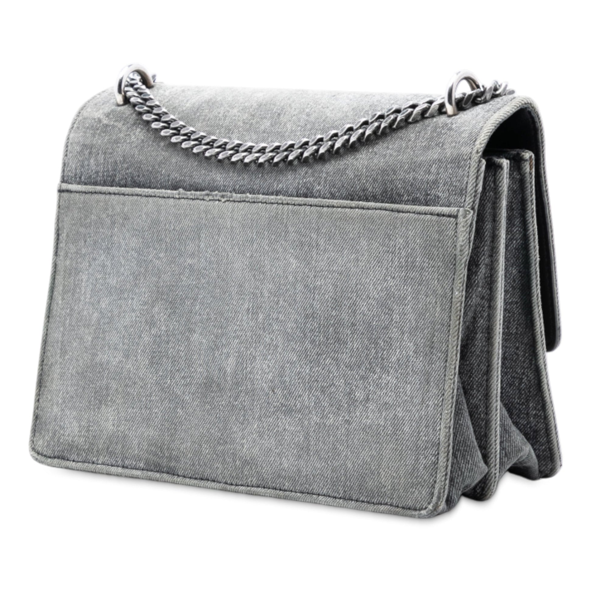 Saint Laurent Medium Denim Monogram Sunset Crossbody