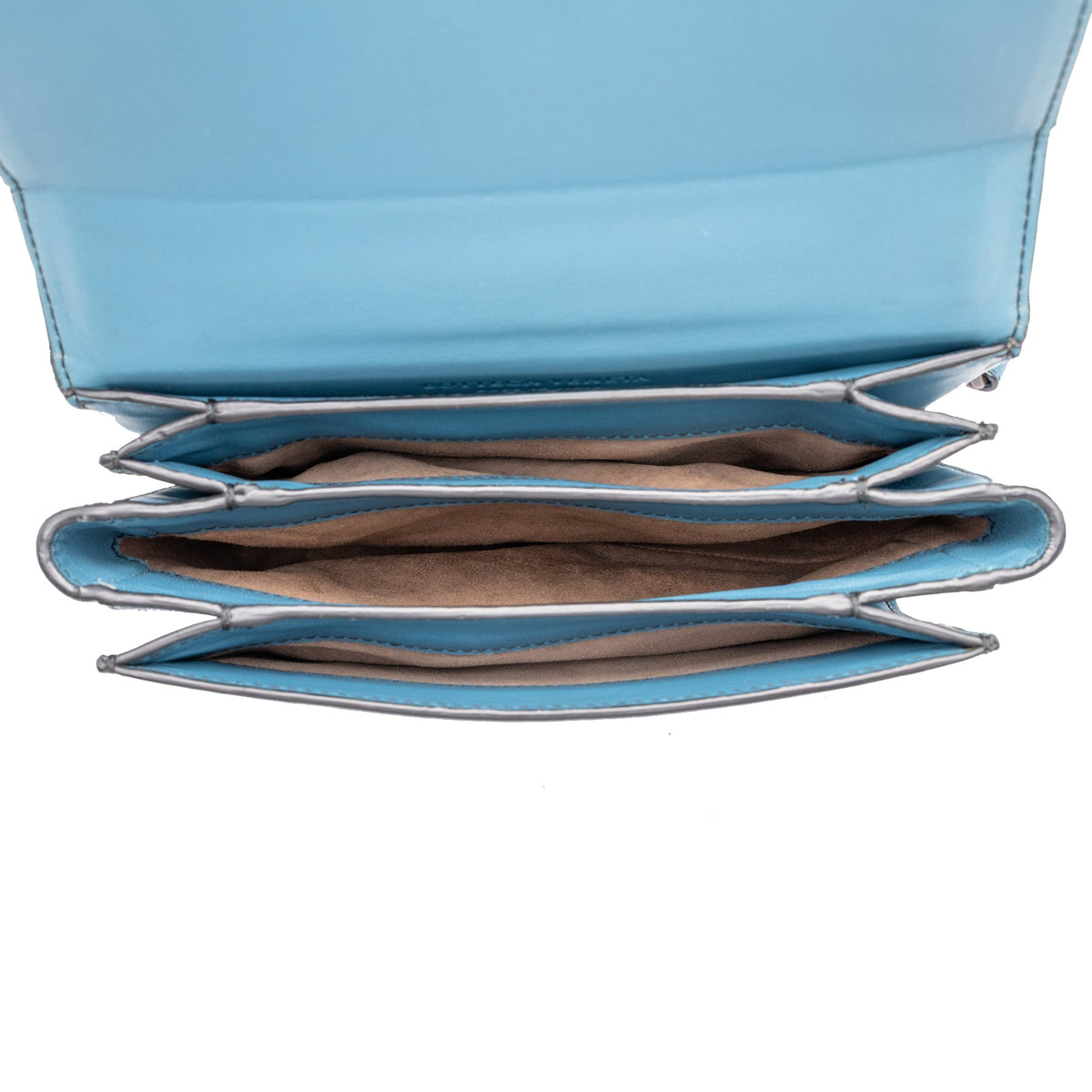 Bottega Veneta Mini Nappa Intrecciato Runway Shoulder Bag — Blue