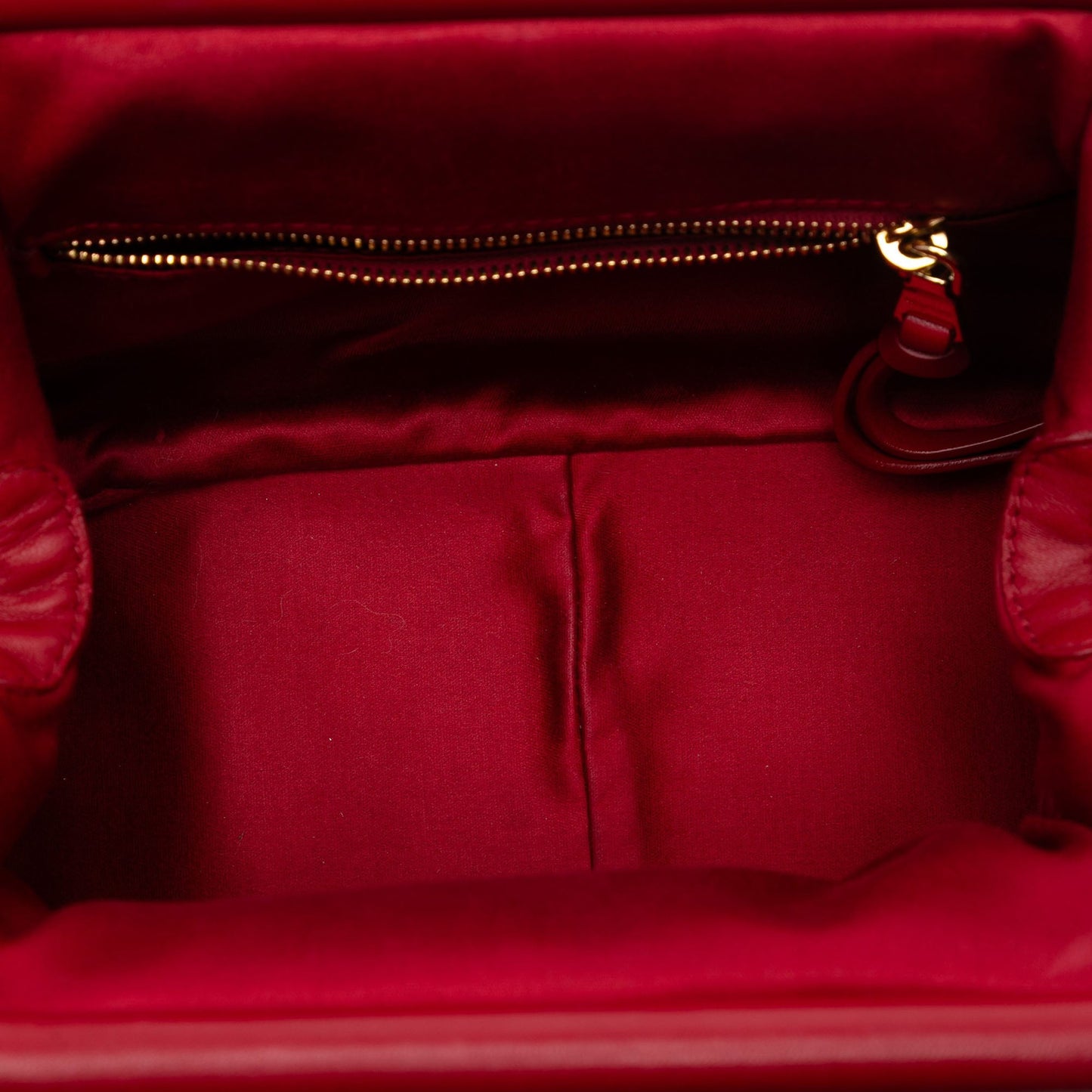 Miu Miu Pleated Nappa Soft Frame Clutch with Chain