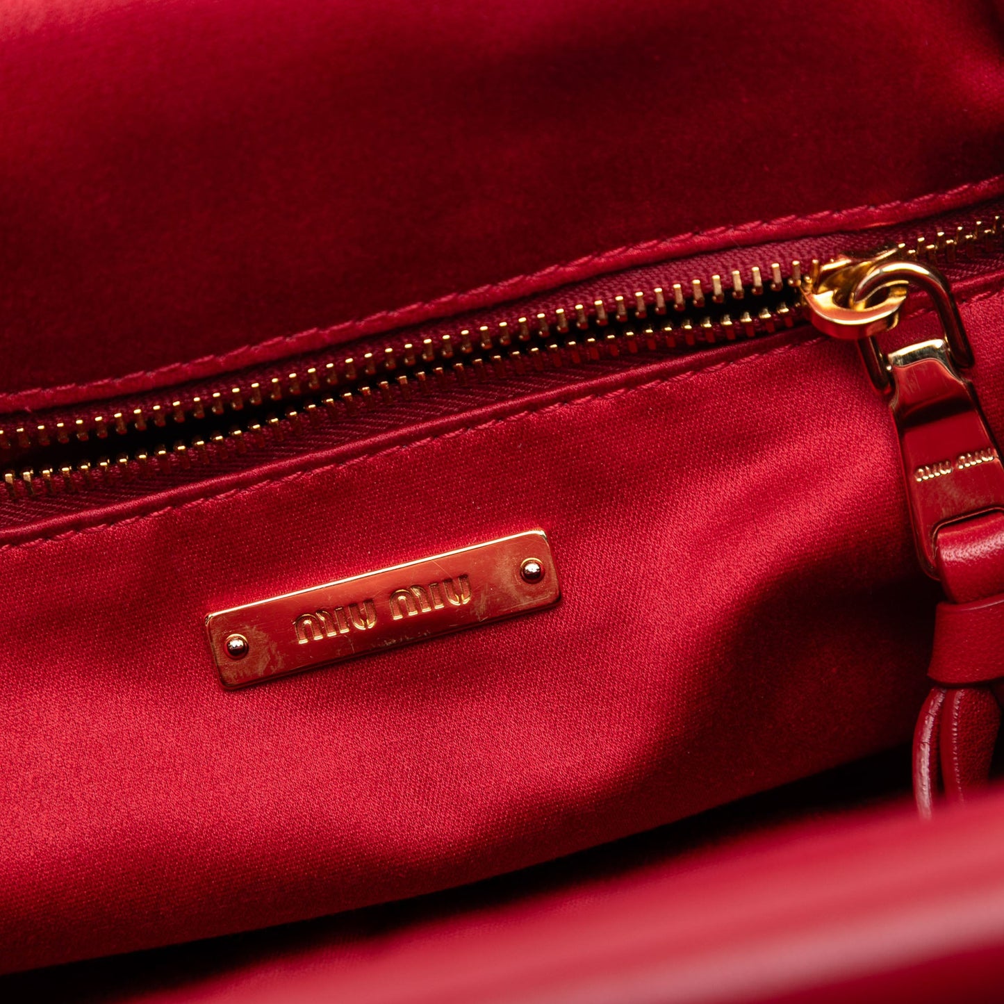Miu Miu Pleated Nappa Soft Frame Clutch with Chain