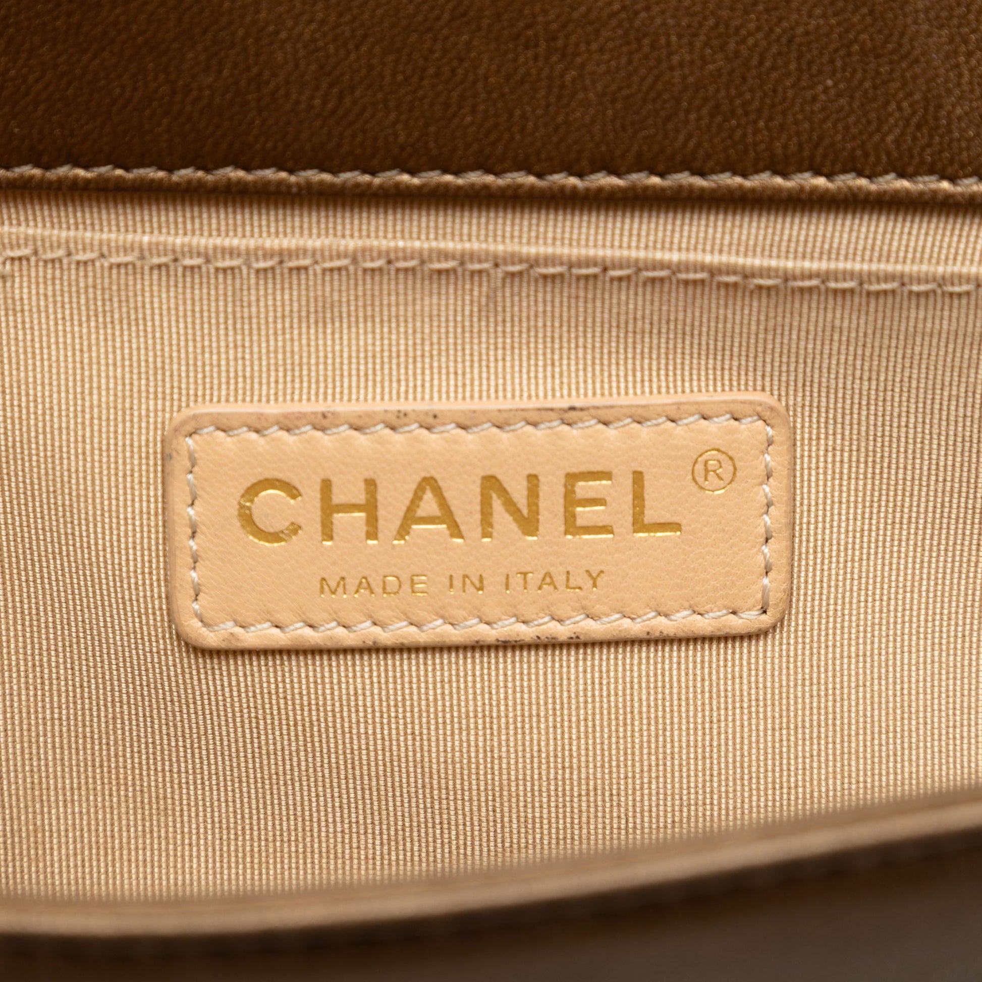 Chanel Small Quilted Metallic Lambskin Boy Flap