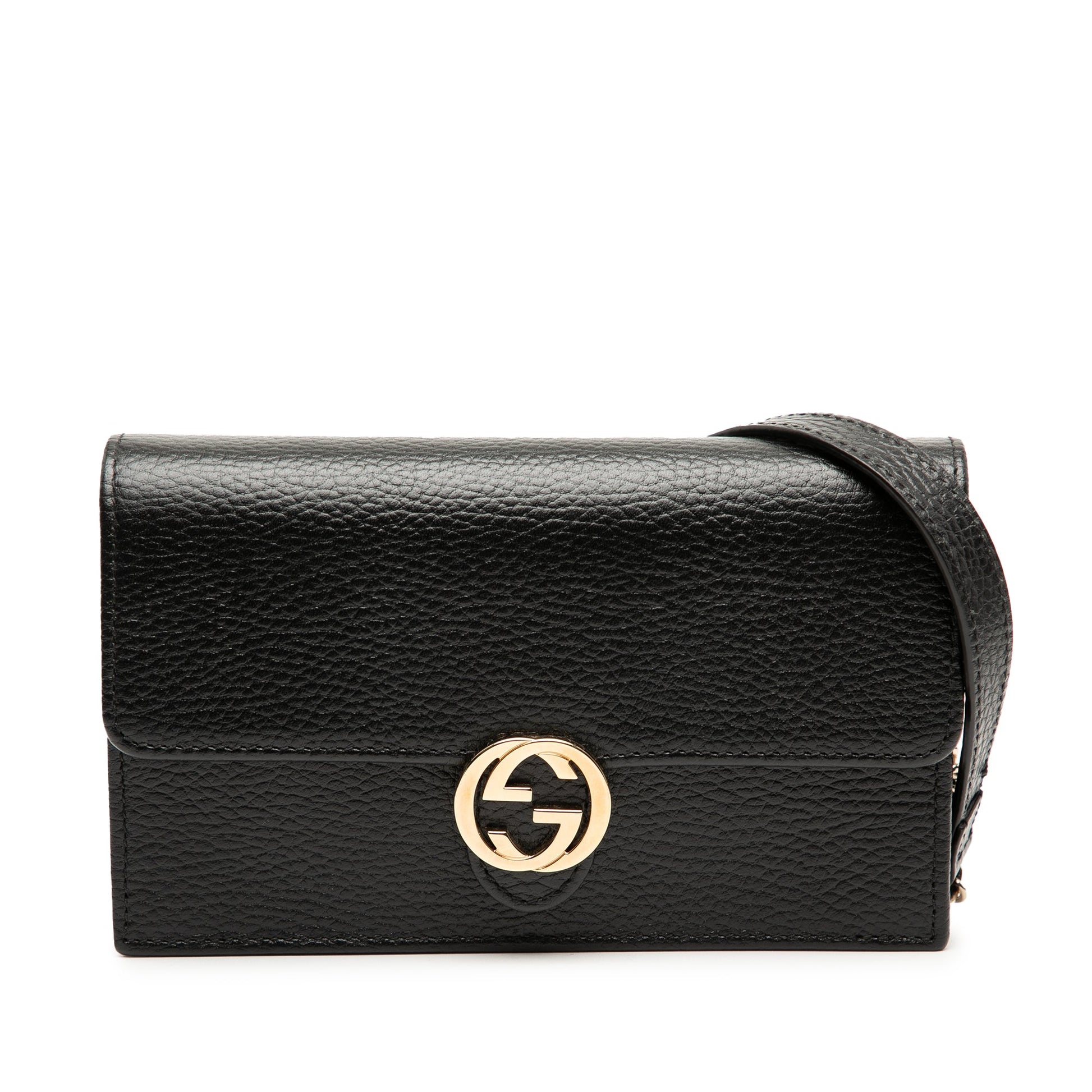 Gucci Interlocking G Dollar Calfskin Wallet on Chain