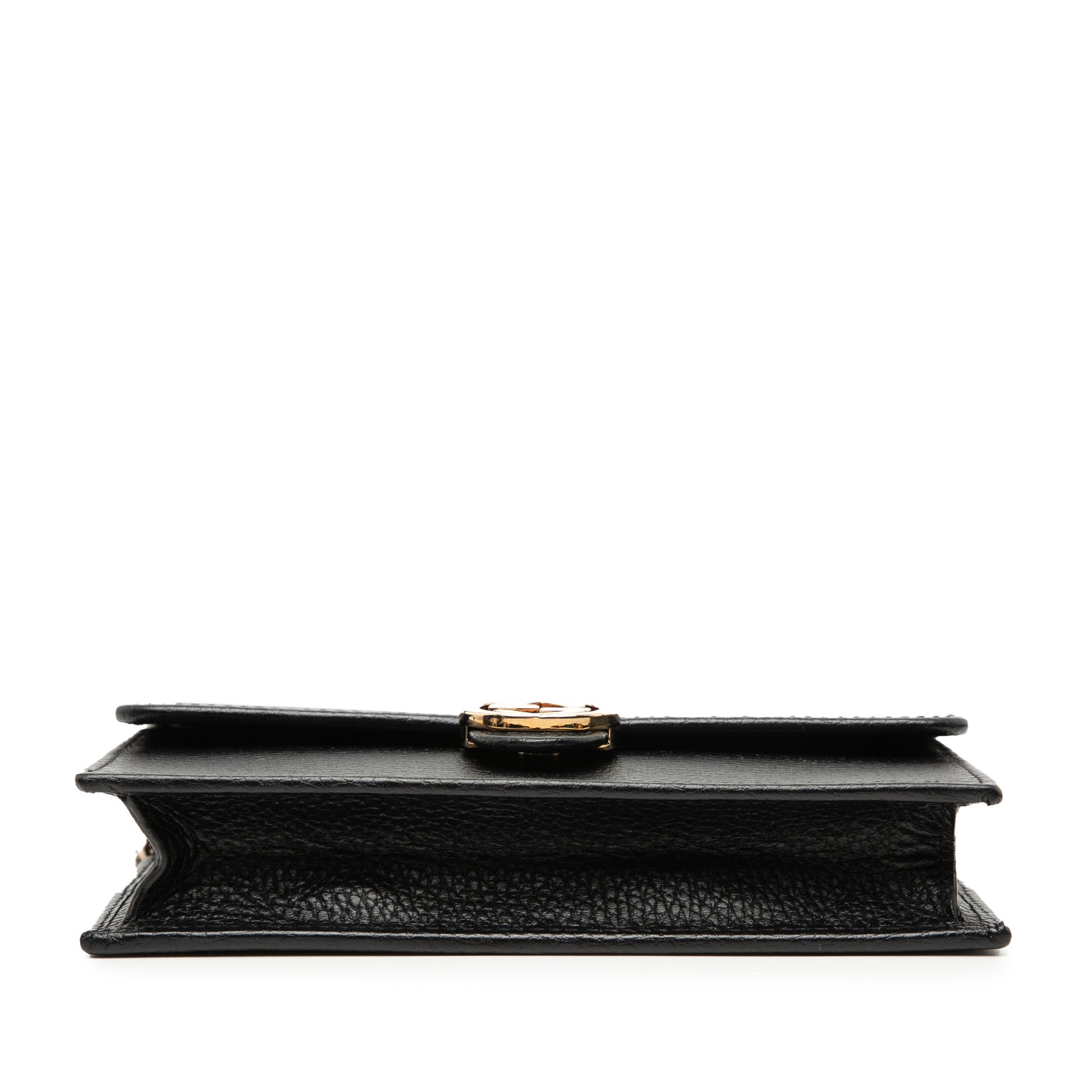 Gucci Interlocking G Dollar Calfskin Wallet on Chain