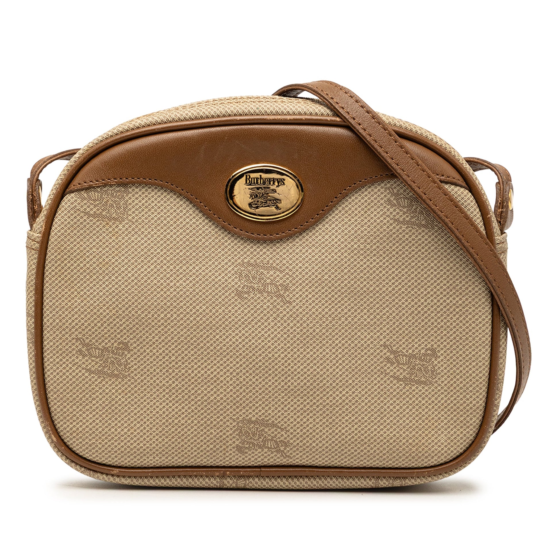Burberry Coated Canvas Logo Crossbody