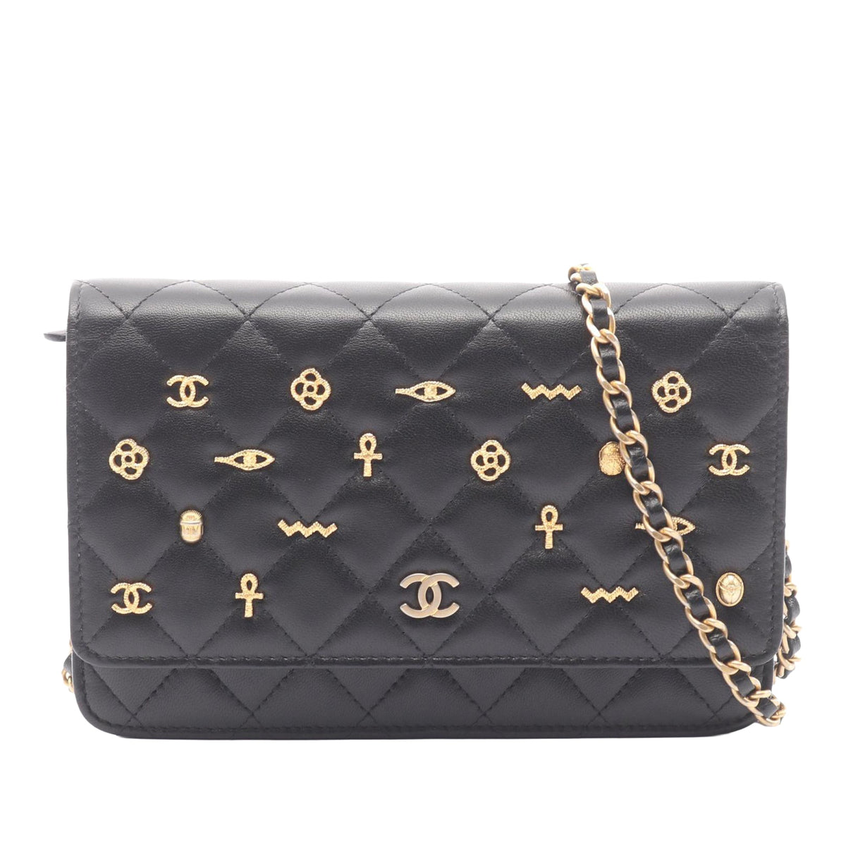 Chanel Classic Lambskin Egyptian Amulet Wallet on Chain