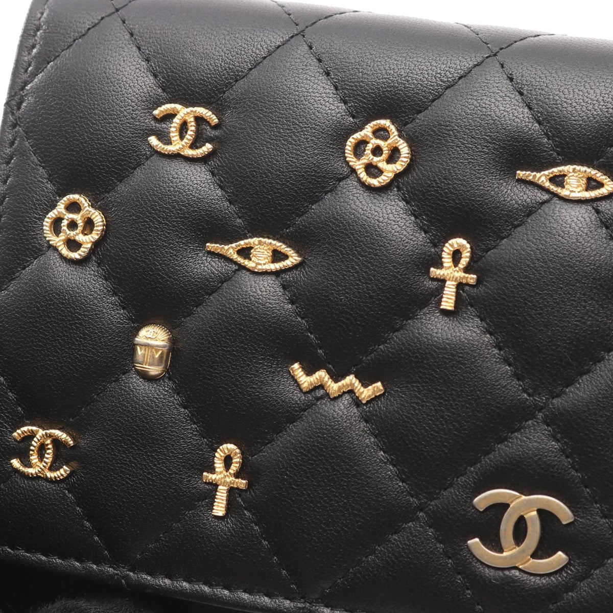 Chanel Classic Lambskin Egyptian Amulet Wallet on Chain