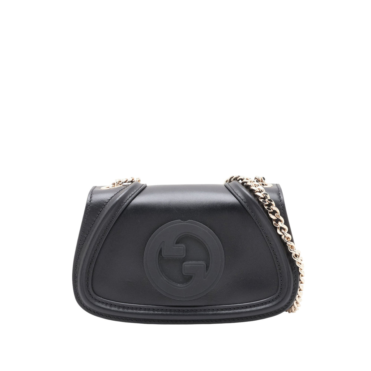 Gucci Small Calfskin Blondie Chain Shoulder Bag — Black