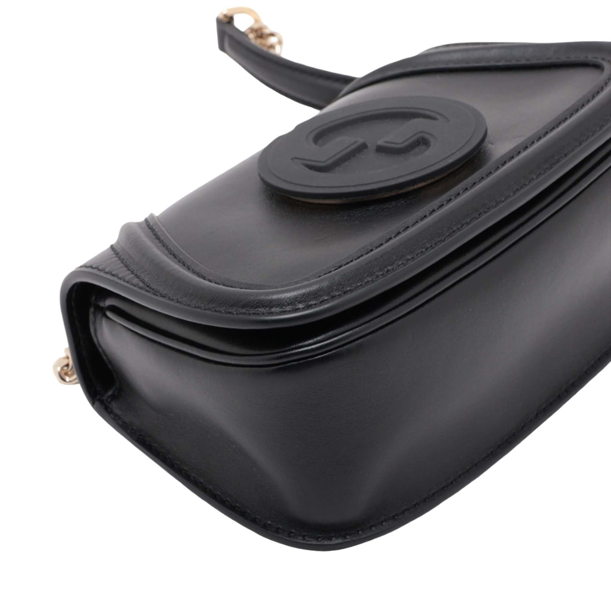 Gucci Small Calfskin Blondie Chain Shoulder Bag — Black