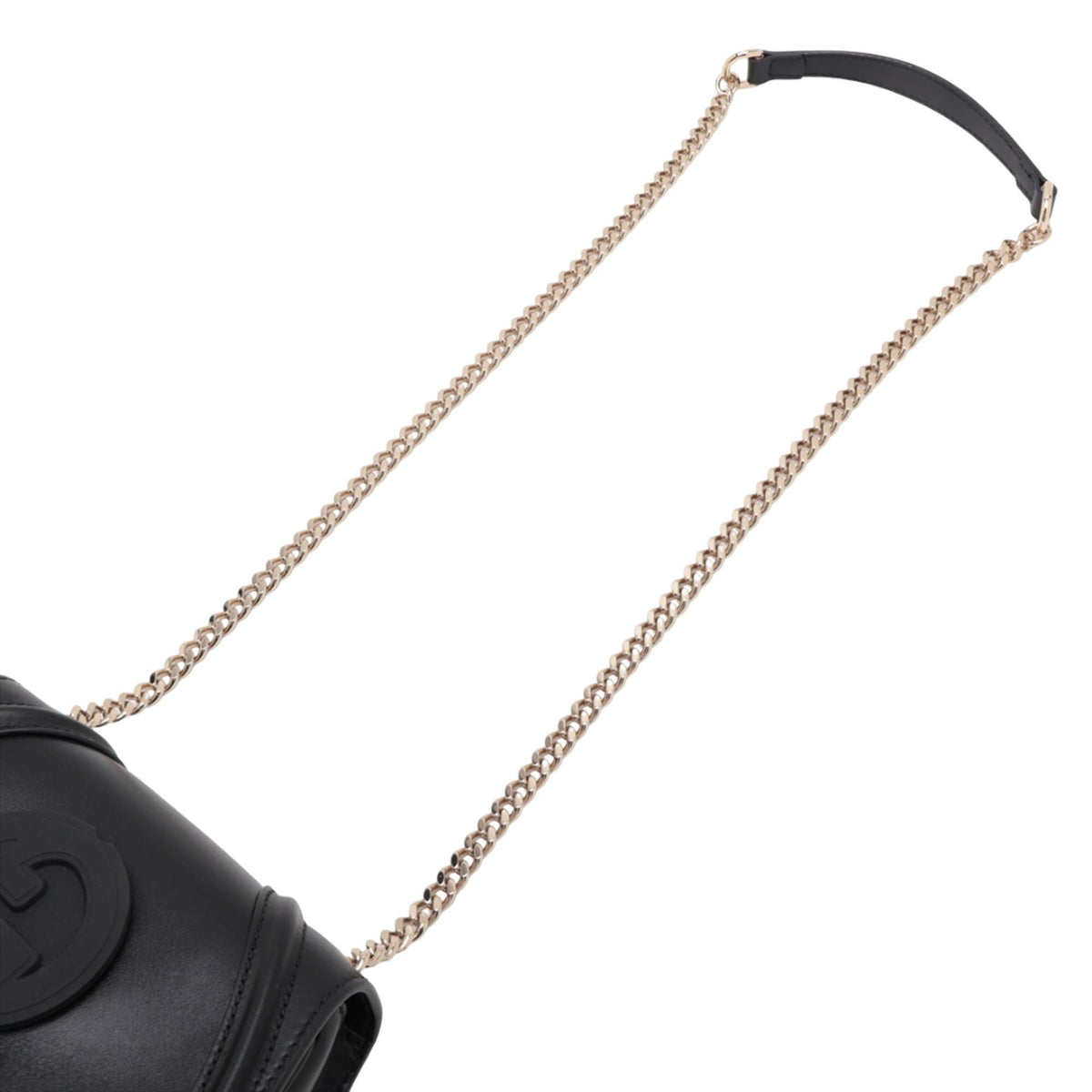 Gucci Small Calfskin Blondie Chain Shoulder Bag — Black