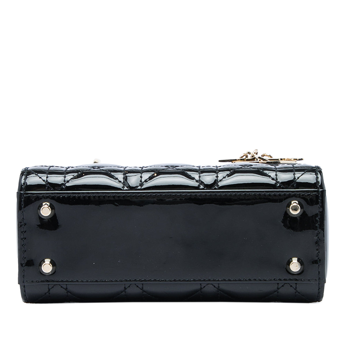 Dior Mini Patent Cannage Lady Dior — Black