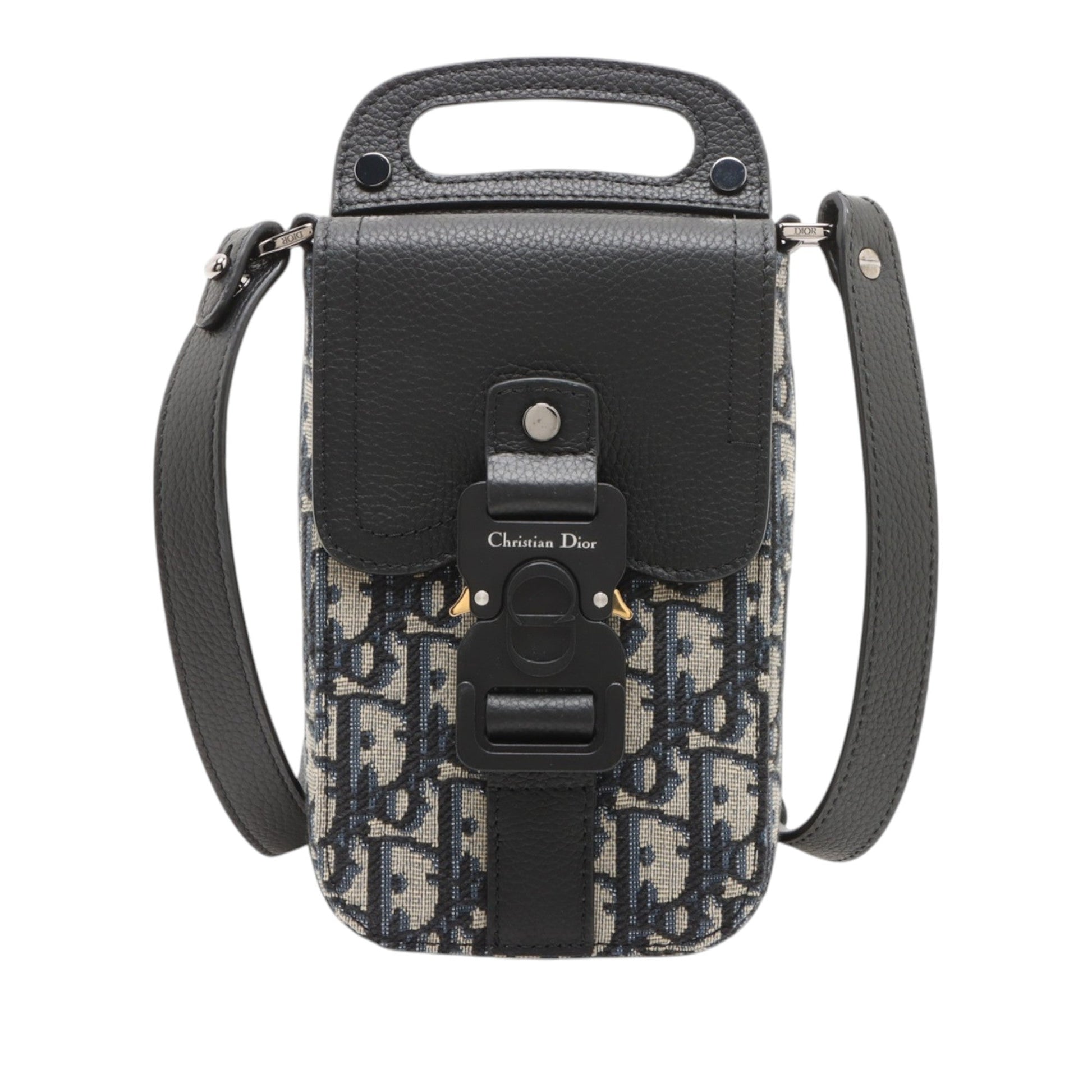Dior Oblique Canvas Saddle Vertical Pouch
