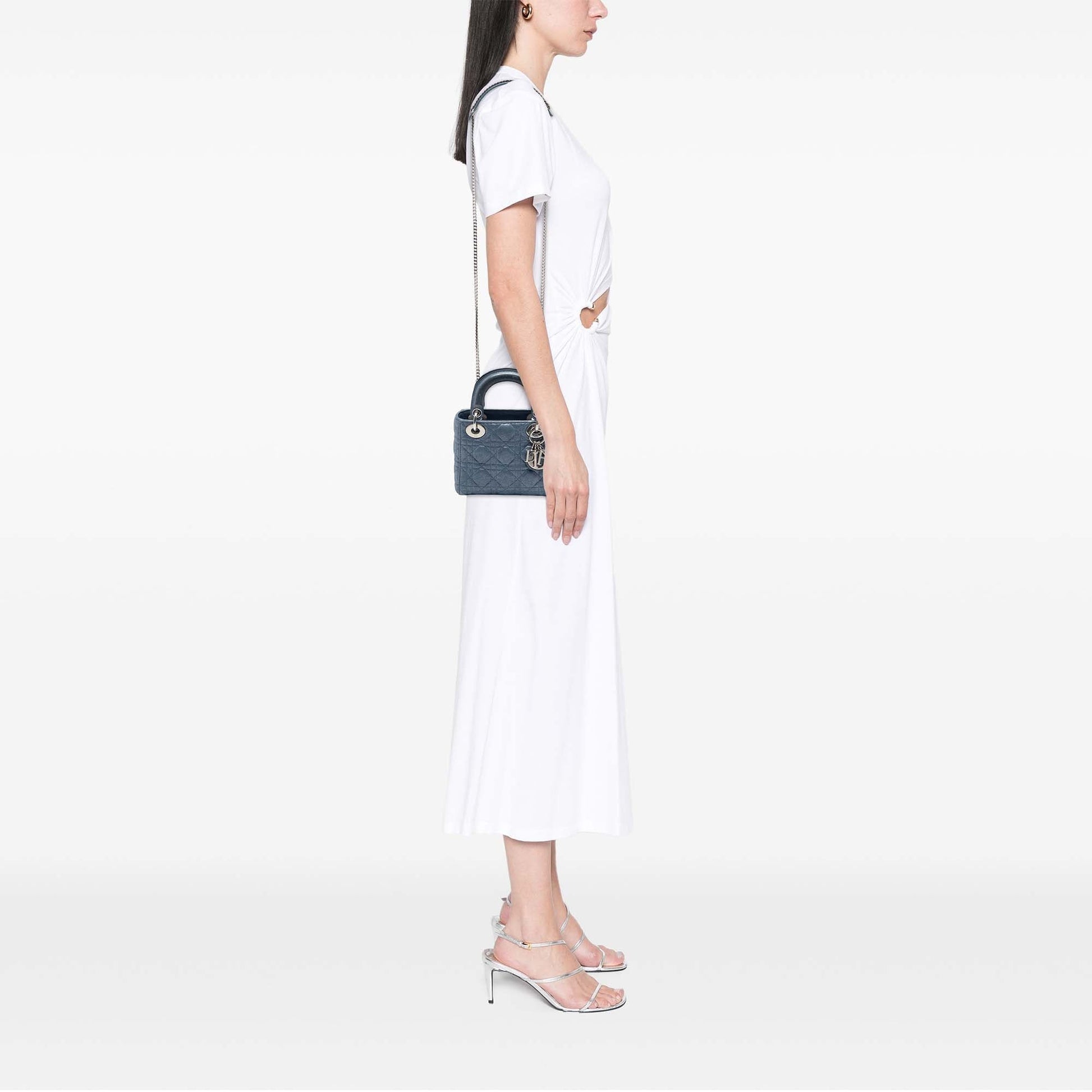 Dior Mini Iridescent Lambskin Cannage Lady Dior